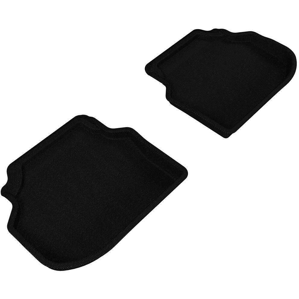 3D MAXpider Second Row Custom Fit All-Weather Floor Mat for Select BMW 5 Series (F10) Models - Kagu Rubber (Black)