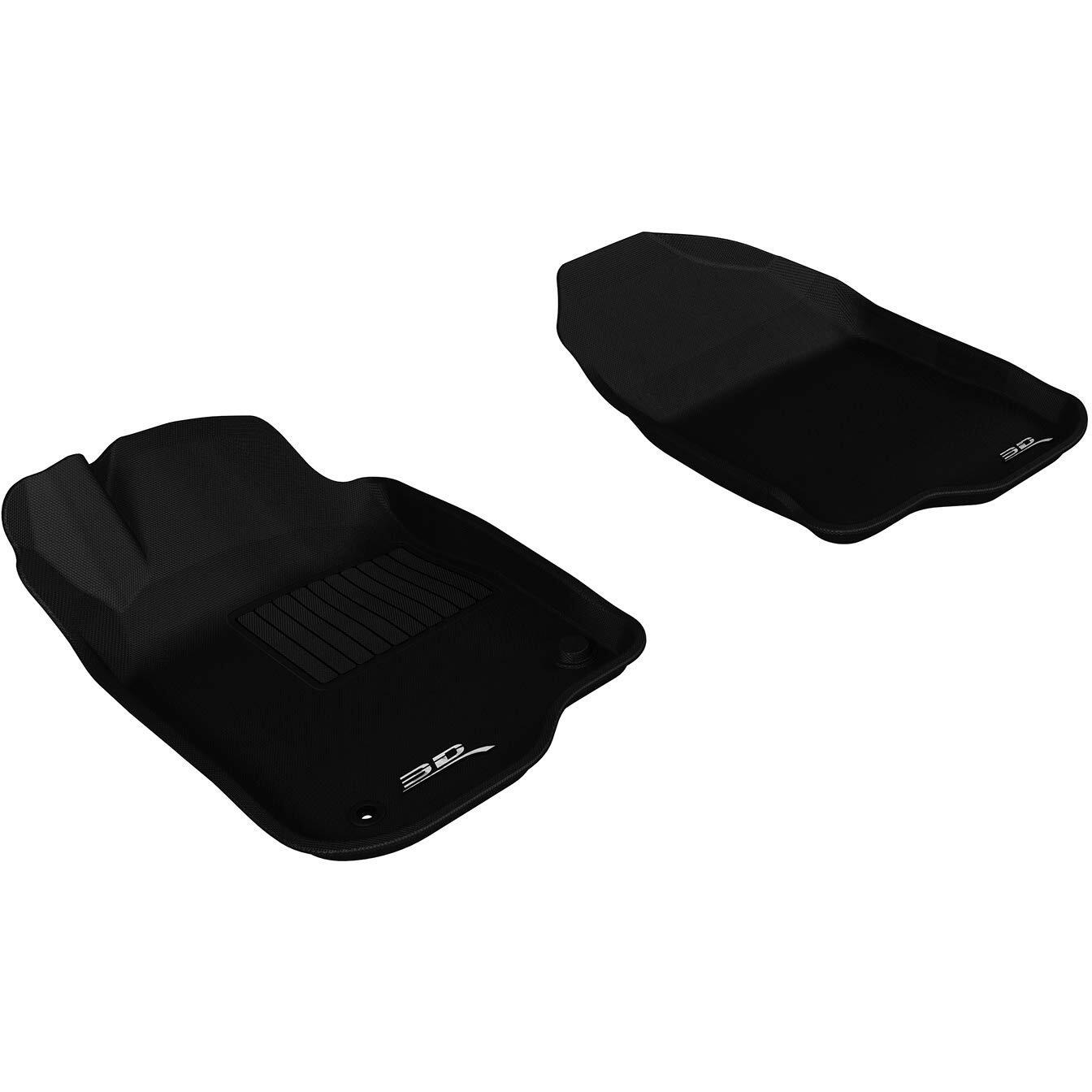 3D MAXpider Custom Fit Kagu Floor Mat (Black) for 2008-2012 Chevrolet Malibu - 1ST Row