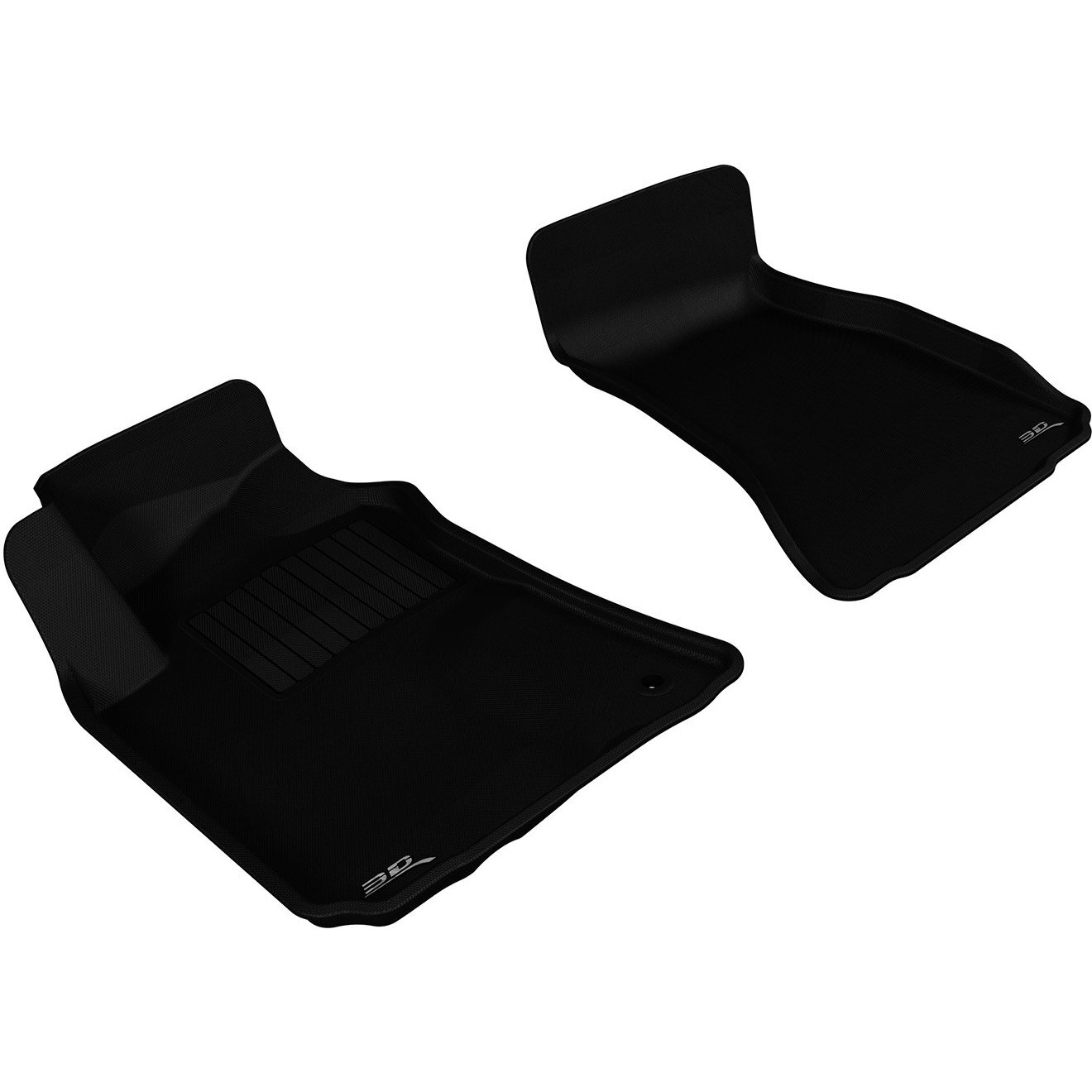 3D MAXpider - L1DG01511509 Front Row Custom Fit All-Weather Floor Mat for Select Dodge Challenger Models - Kagu Rubber (Black)