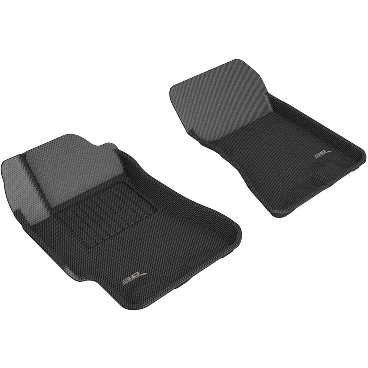3D MAXpider Custom Fit Kagu Floor Mat (Black) Compatible with Subaru Impreza Sedan 2002-2007 - Front Row