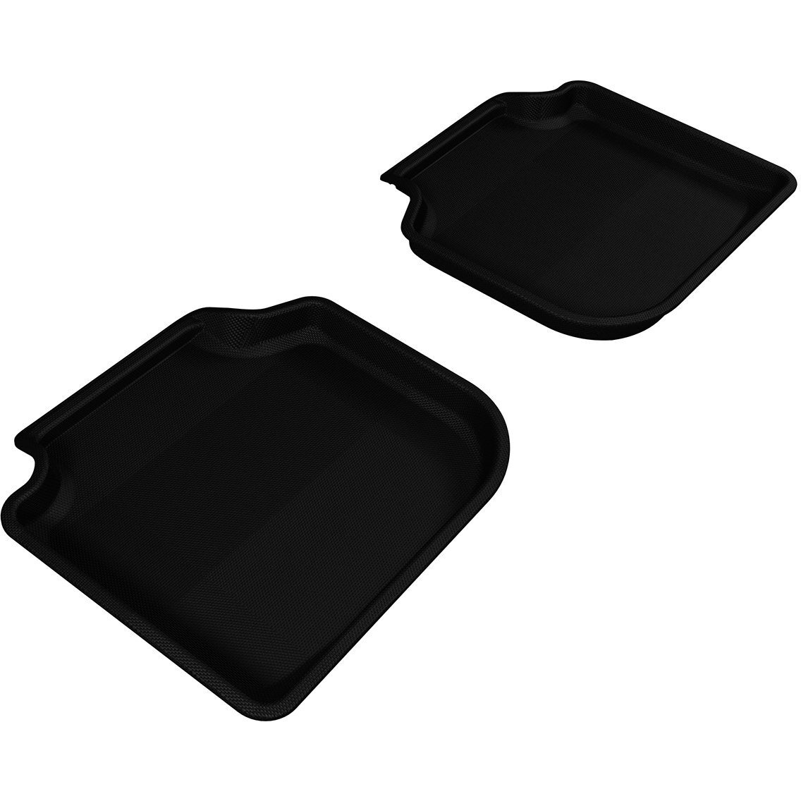 3D MAXpider All-Weather Floor Mats for Volkswagen Passat 2012-2019 Custom Fit Car Floor Liners, Kagu Series (2nd Row, Black)