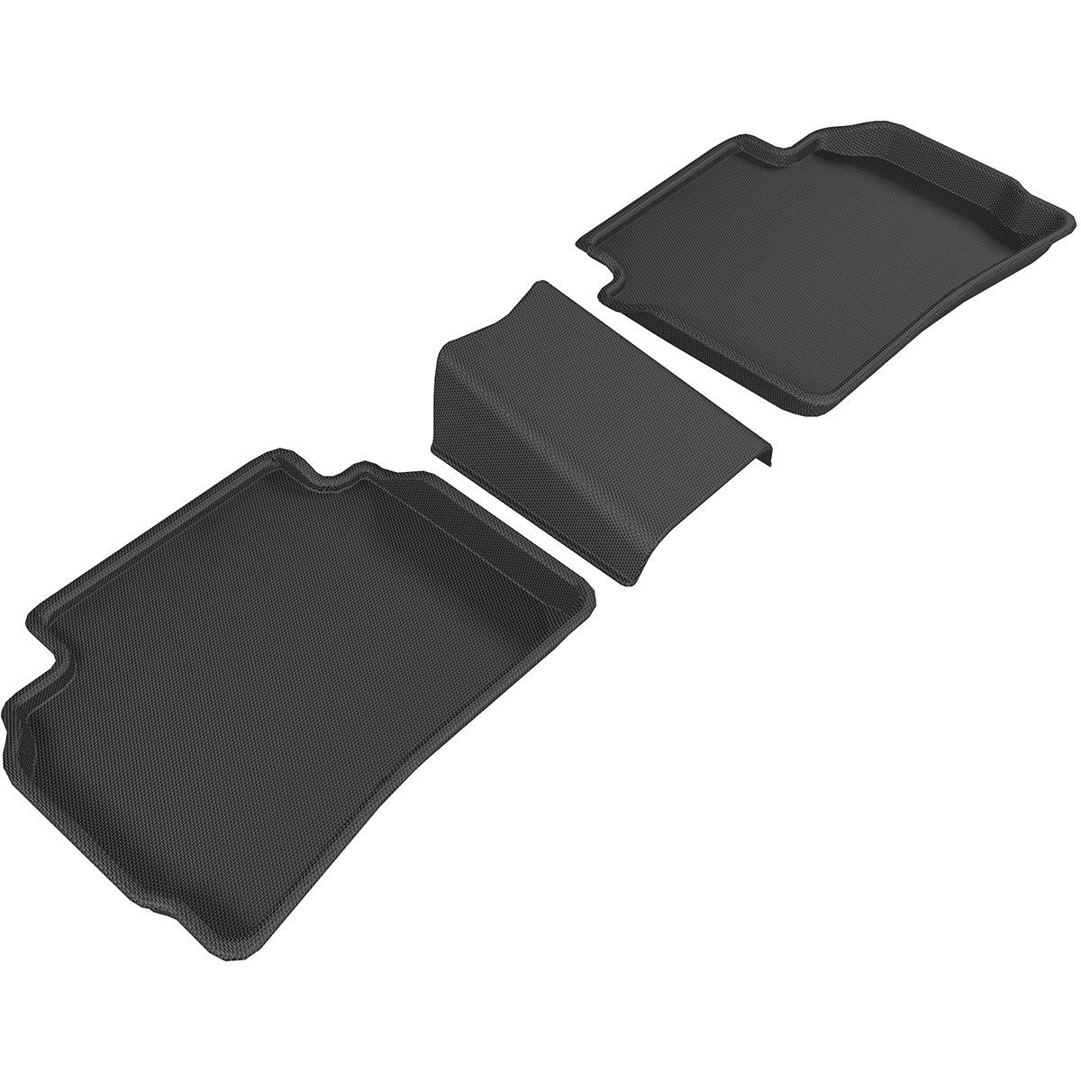 3D MAXpider Custom Fit Kagu Floor Mat (Black) Compatible with CHEVROLET MALIBU 2016-2025 - Second Row