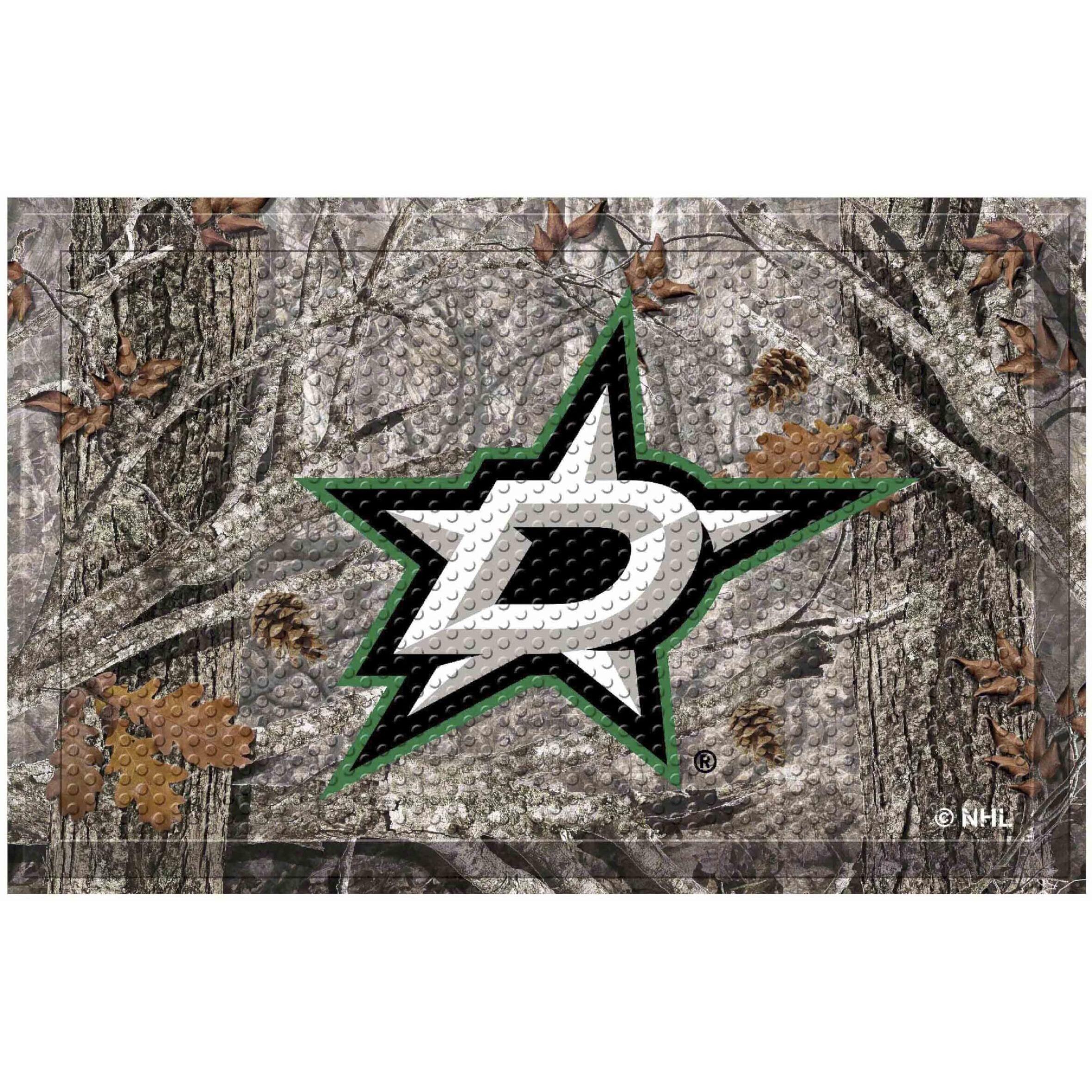 FANMATS 19141 Dallas Stars Rubber Scraper Door Mat, Camo Color
