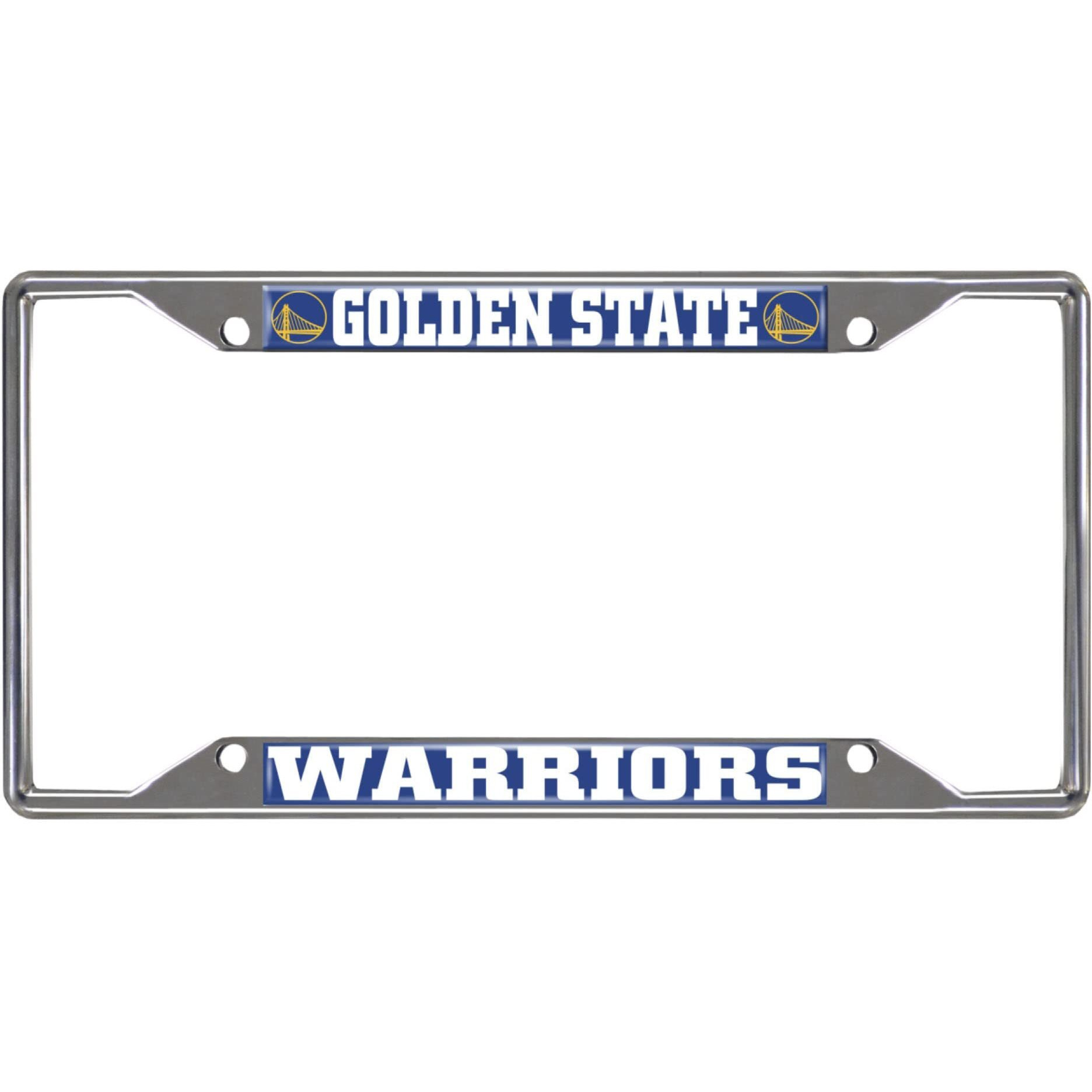 FANMATS NBA - Golden State Warriors Metal License Plate Frame, 6.25&quotx12.25"
