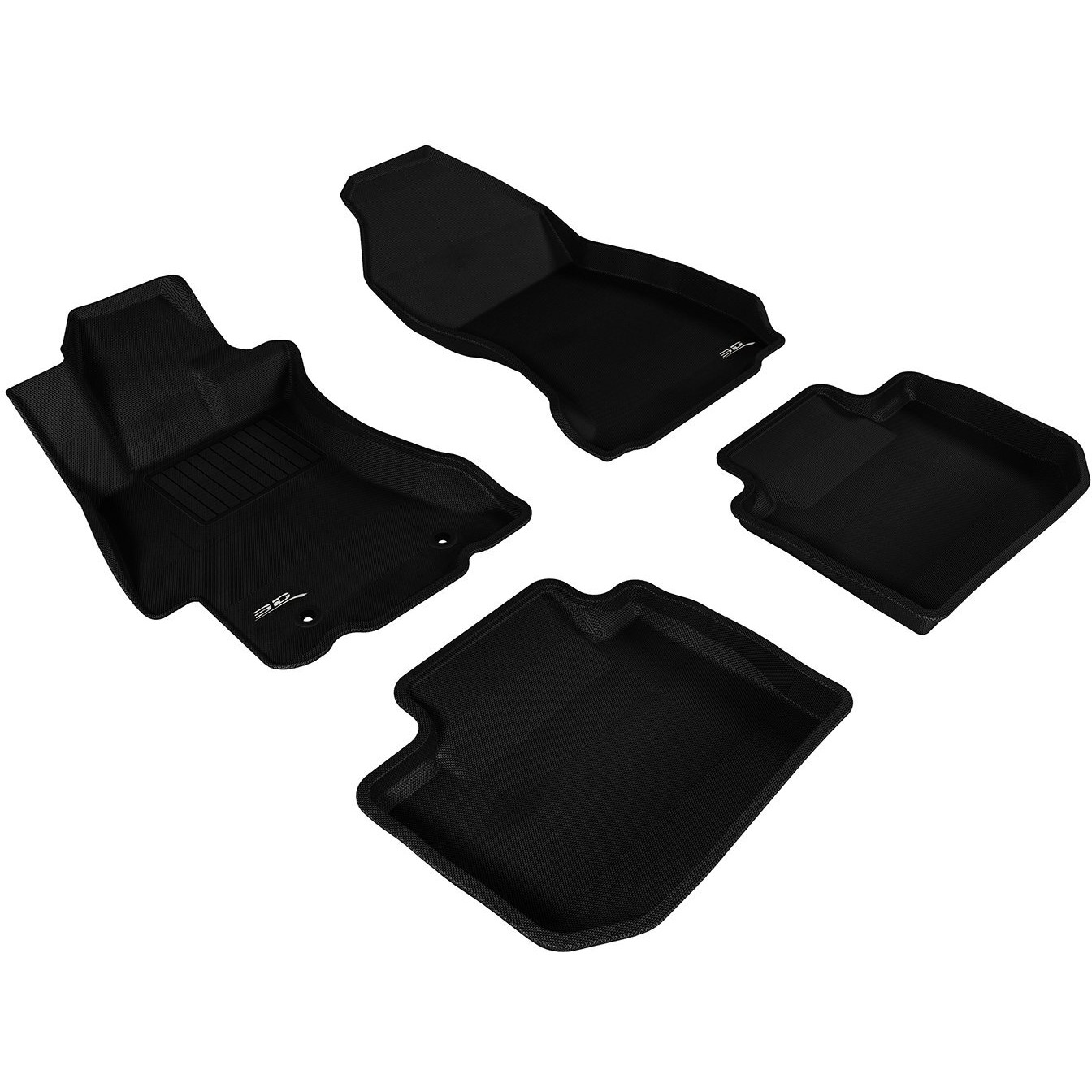 3D MAXpider Custom Fit Kagu Floor Mat (Black) Compatible with Subaru WRX/WRX STI 2015-2021 - Full Set