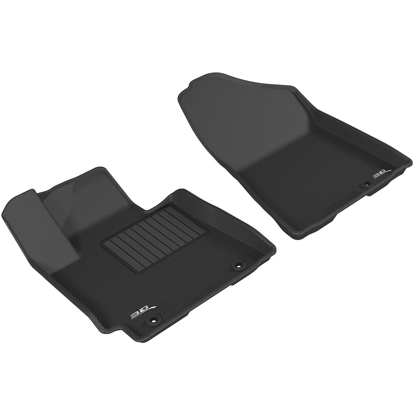 3D MAXpider Front Row Custom Fit All-Weather Floor Mat for Select Hyundai Tucson Models - Kagu Rubber (Black)