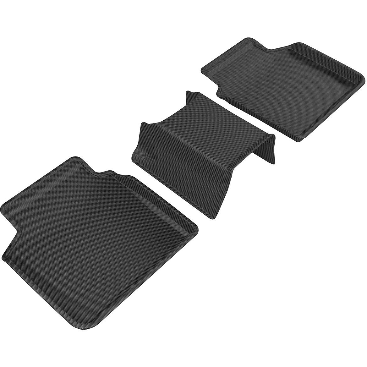 3D MAXpider Second Row Custom Fit All-Weather Floor Mat for Select BMW 7 Series (G12) Models - Kagu Rubber (Black)