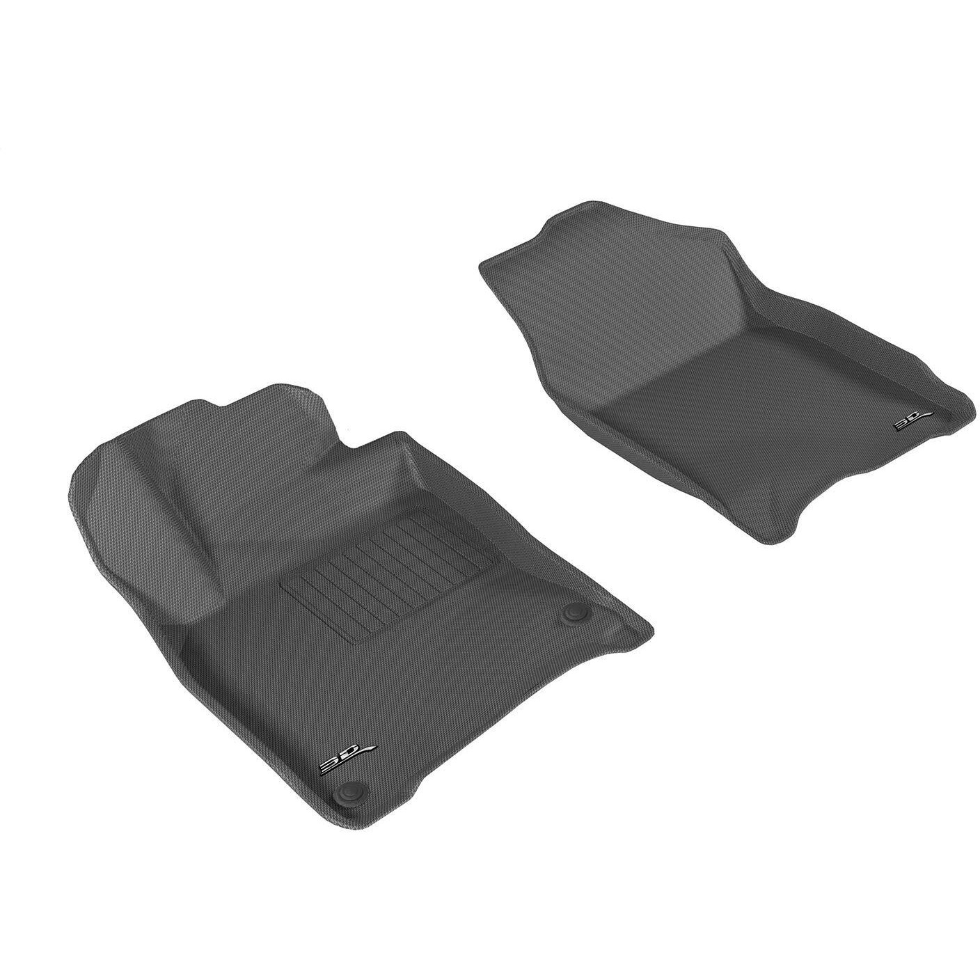 3D MAXpider Custom Fit Kagu Floor Mat (Black) Compatible with Honda Civic 2016-2021 - Front Row