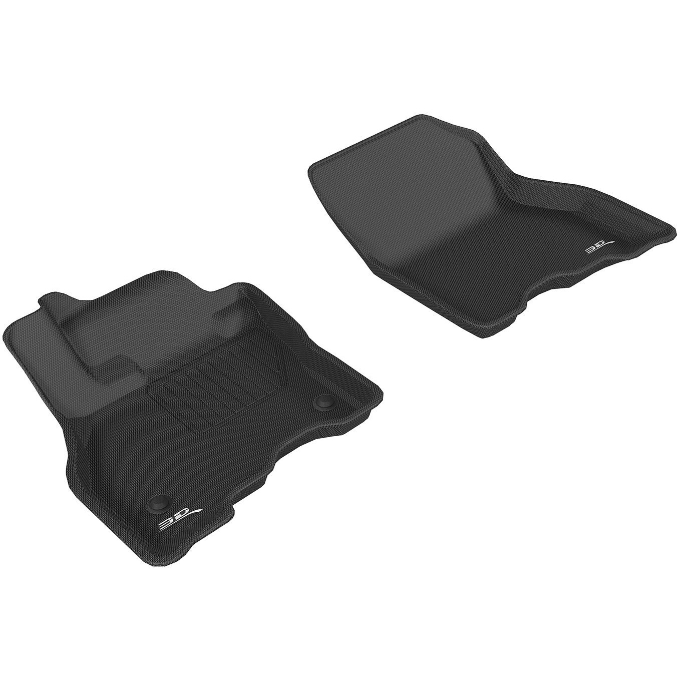 3D MAXpider Custom Fit Kagu Floor Mat (Black) Compatible with Nissan Leaf 2013-2019 - Front Row
