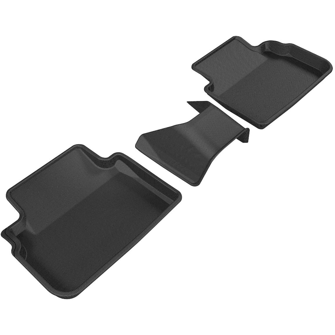 3D MAXpider Custom Fit KAGU Floor Mat (BLACK) Compatible with SUBARU IMPREZA/CROSSTREK 2017-2023 - Second Row