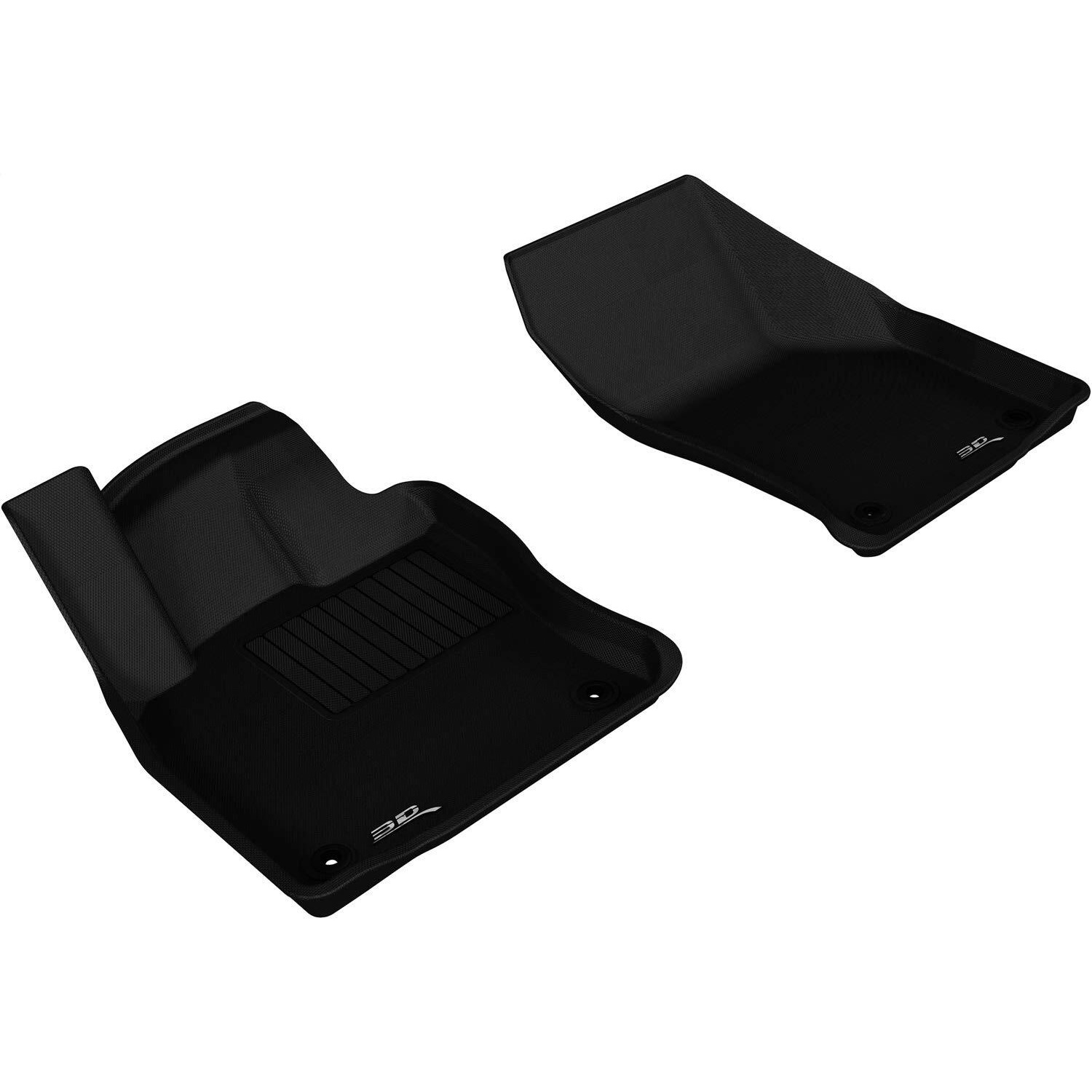 3D MAXpider Custom Fit Kagu Floor Mat (Black) Compatible with Volkswagen Golf/Alltrack/GTI/R/Sportwagen 2015-2024 - Front Row