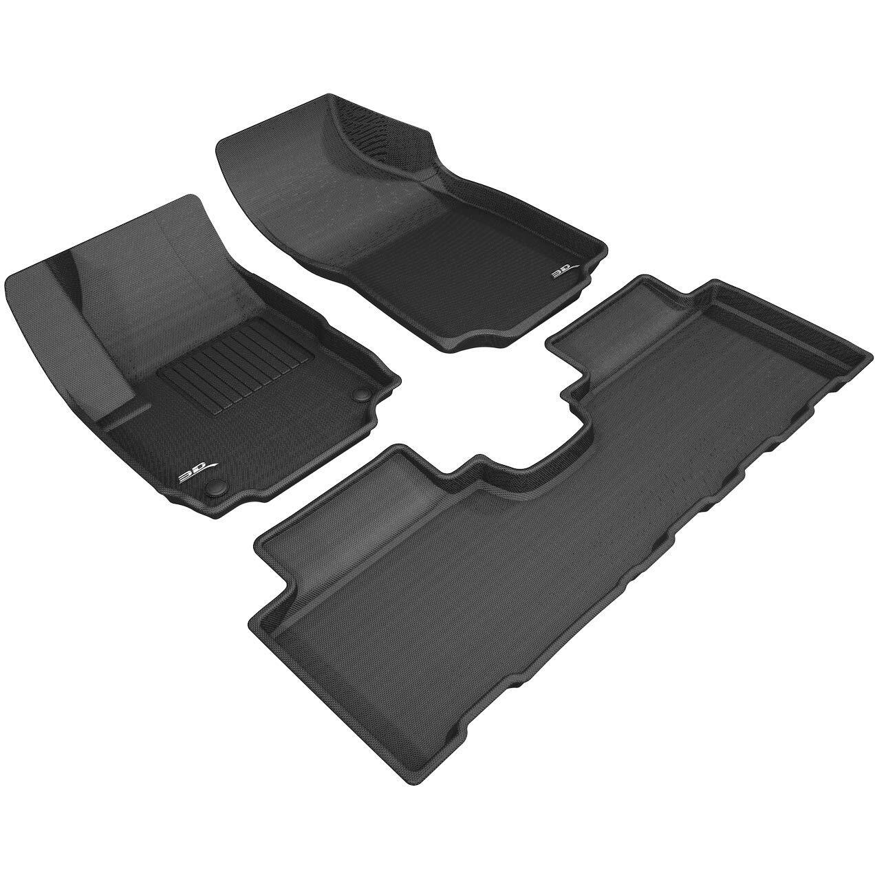3D MAXpider Custom Fit Kagu Floor Mat (Black) Compatible with GMC Terrain 2018-2023 - Full Set