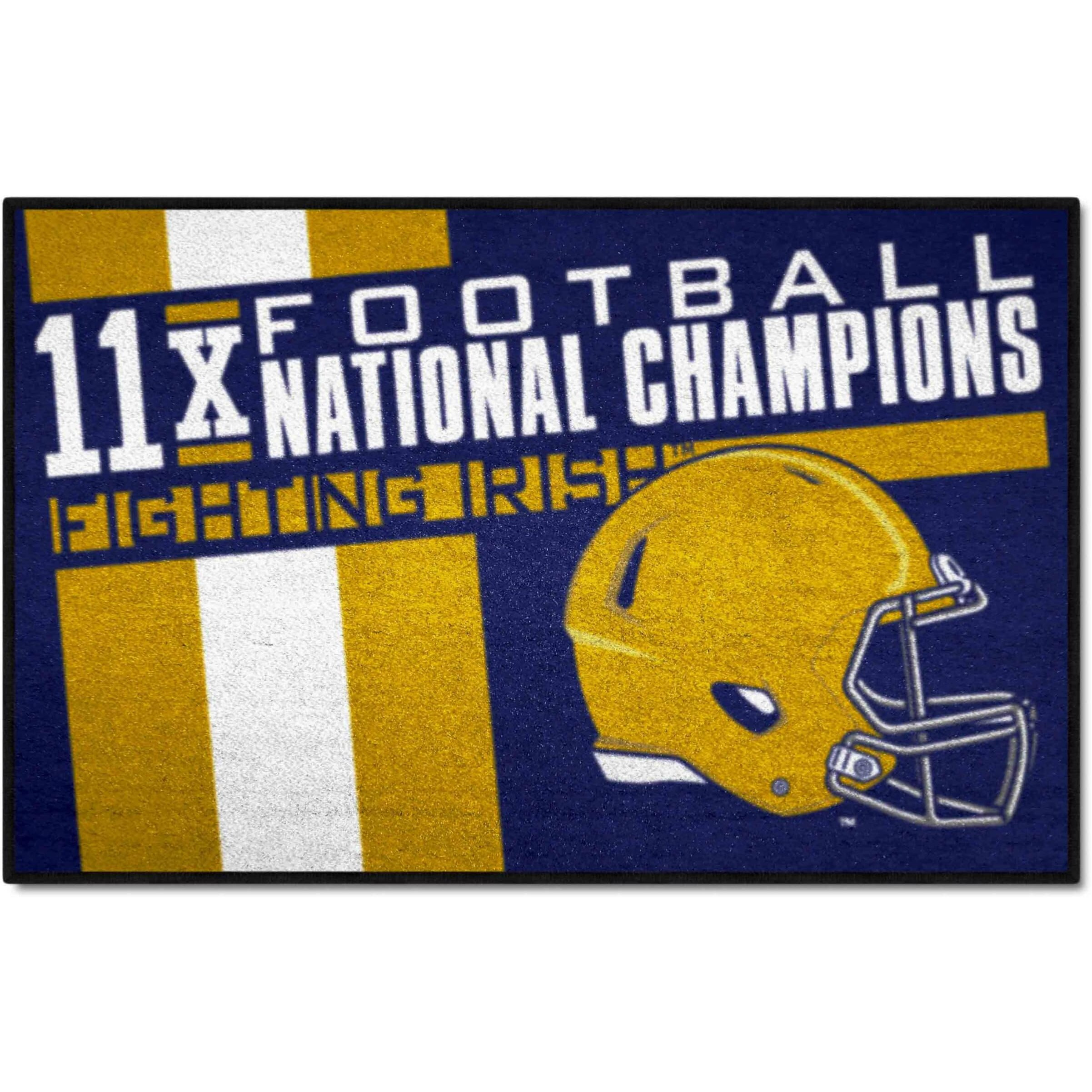 FANMATS 25941 NCAA - Notre Dame Fighting Irish Dynasty Starter Mat Accent Rug - 19in. x 30in. | Sports Fan Home Decor Rug and Tailgating Mat