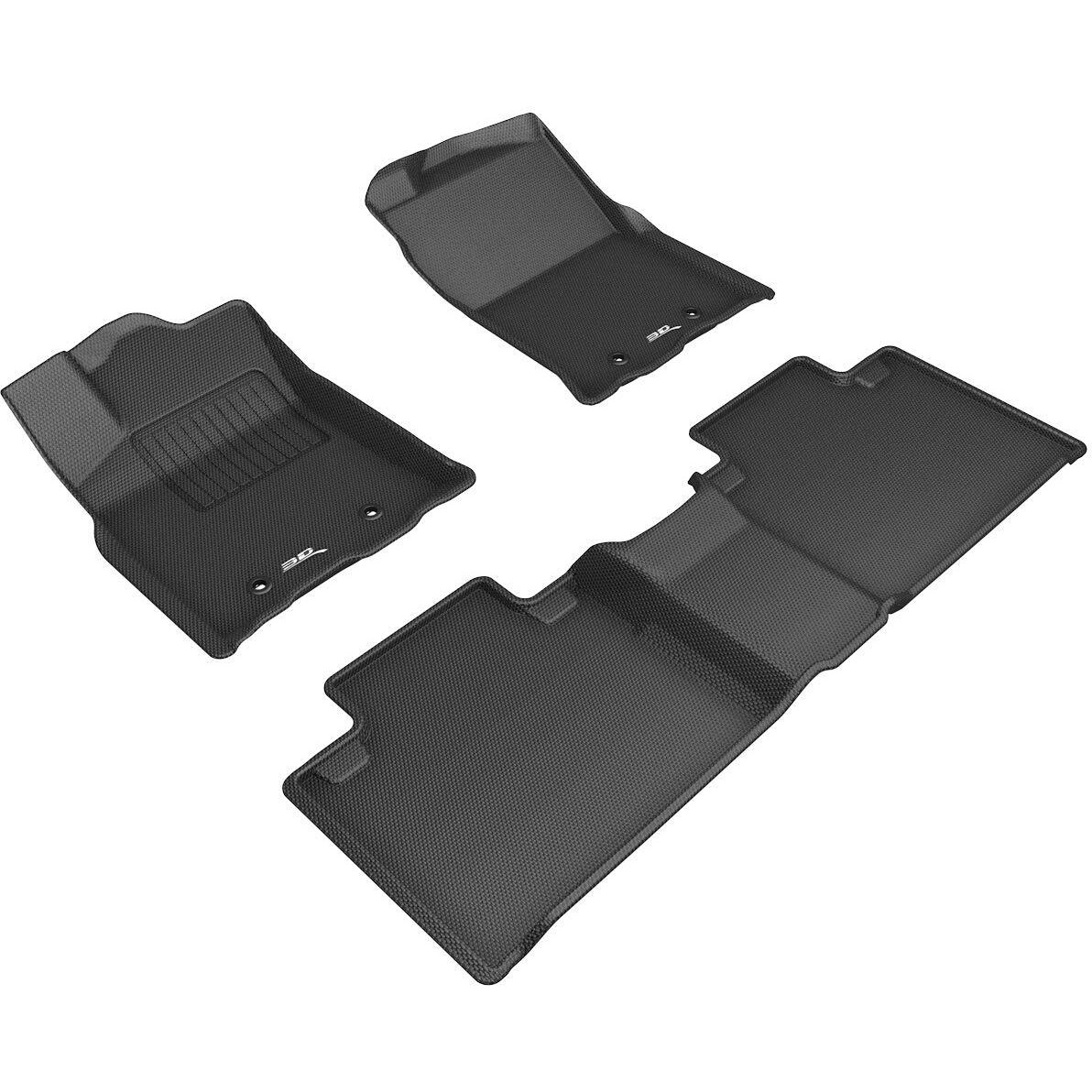 3D MAXpider Custom Fit KAGU Floor Mat (BLACK) Compatible with TOYOTA TACOMA ACCESS CAB 2018-2023 - Full Set