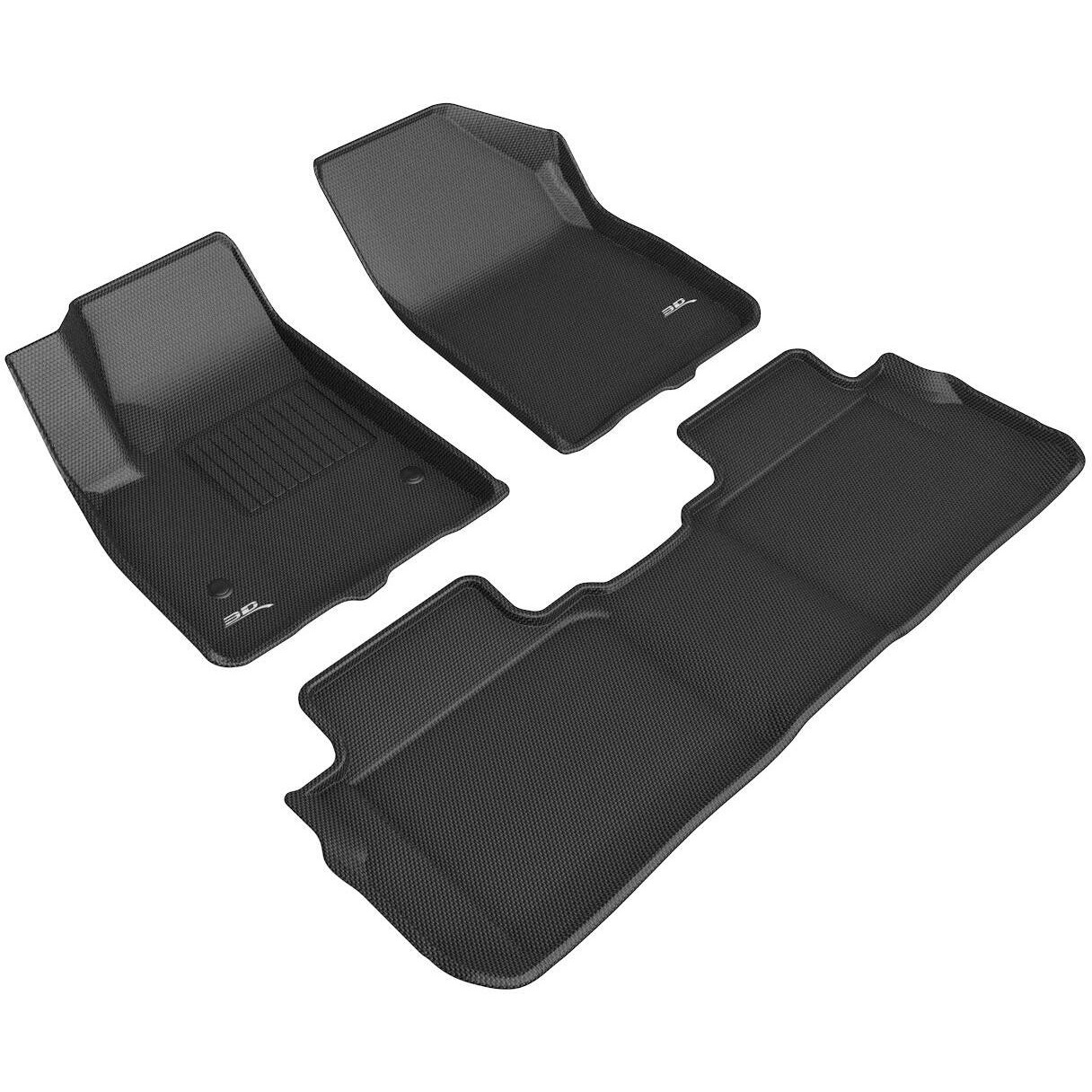 3D MAXpider Custom Fit Kagu Floor Mat (Black) Compatible with Chevrolet Blazer 2019-2024 - Full Set