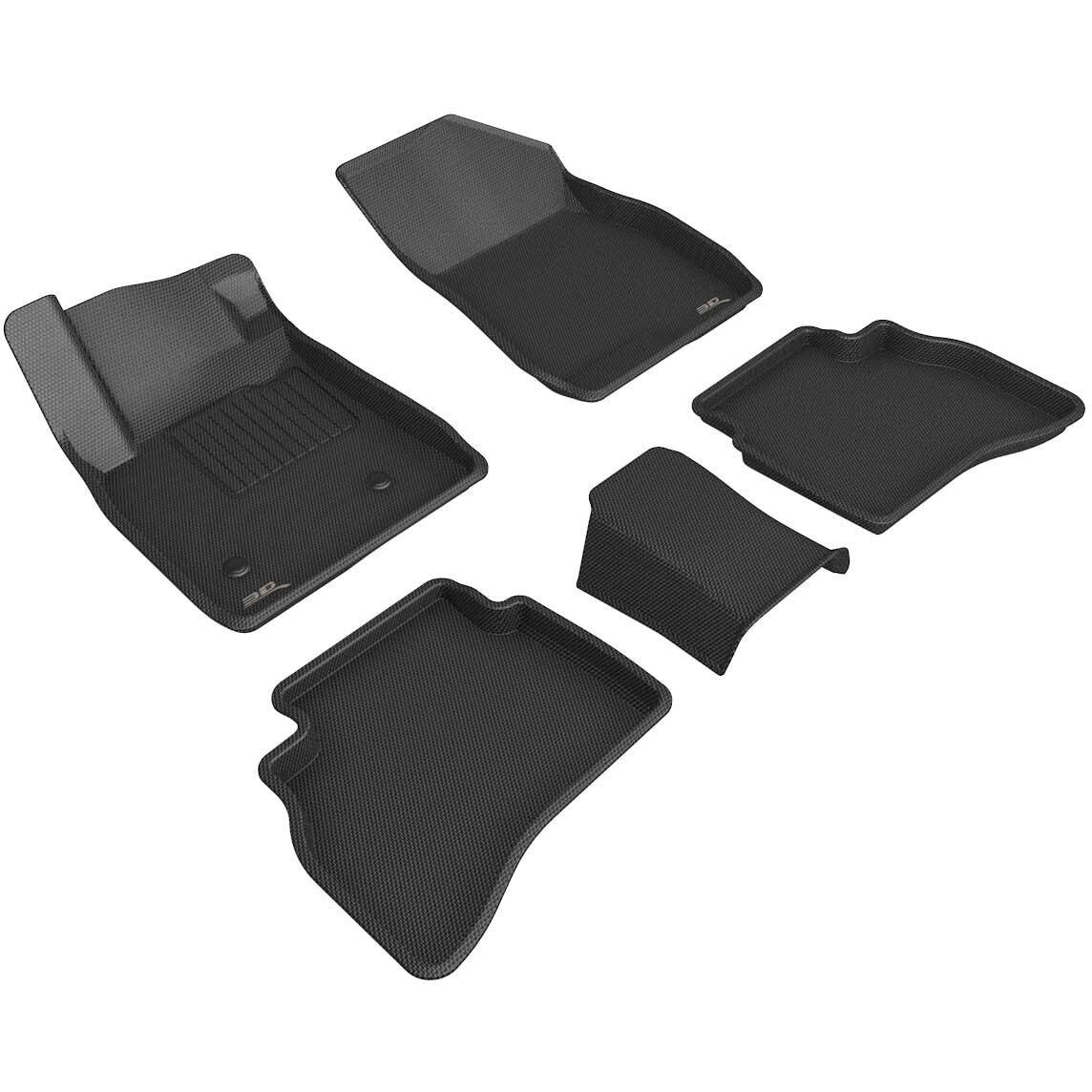 3D MAXpider All-Weather Floor Mats Compatible with Chevrolet Trailblazer 2021-2022 Custom Fit Car Mats Floor Liners, Kagu Series (1st & 2nd Row, Black)