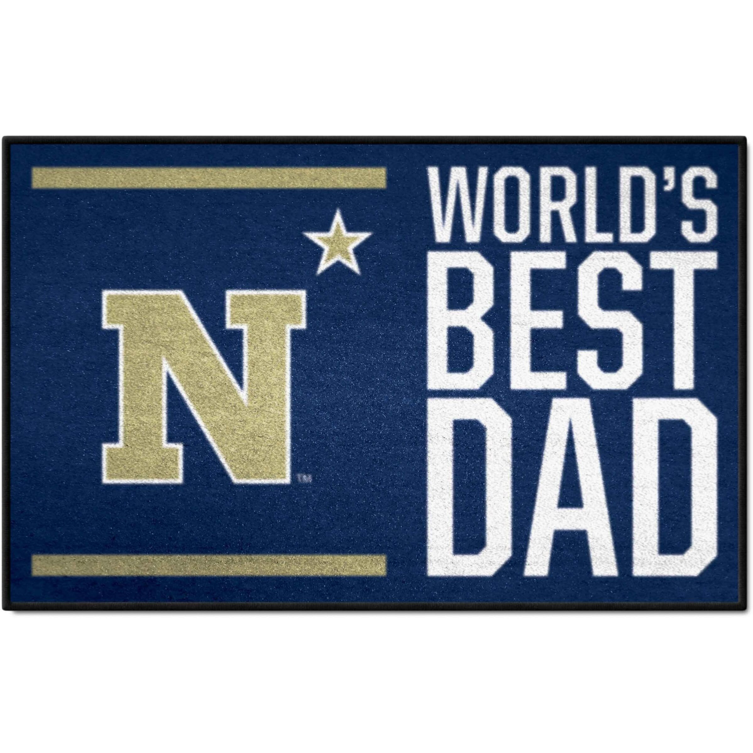 FANMATS 31209 U.S. Naval Academy Starter Mat Accent Rug - 19in. x 30in. | Sports Fan Home Decor Rug and Tailgating Mat World's Best Dad Starter Mat