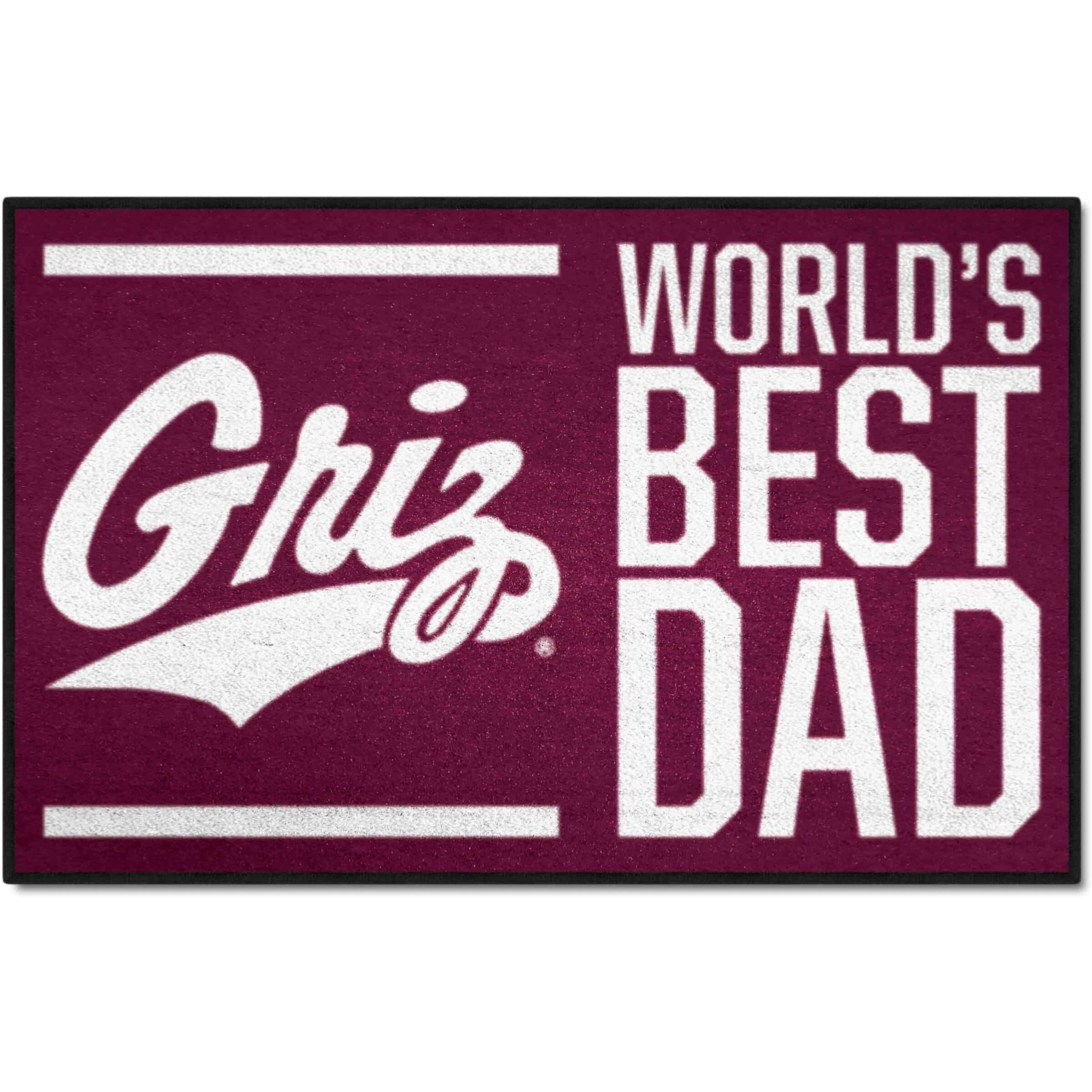 FANMATS 31214 University of Montana Starter Mat Accent Rug - 19in. x 30in. | Sports Fan Home Decor Rug and Tailgating Mat World's Best Dad Starter Mat