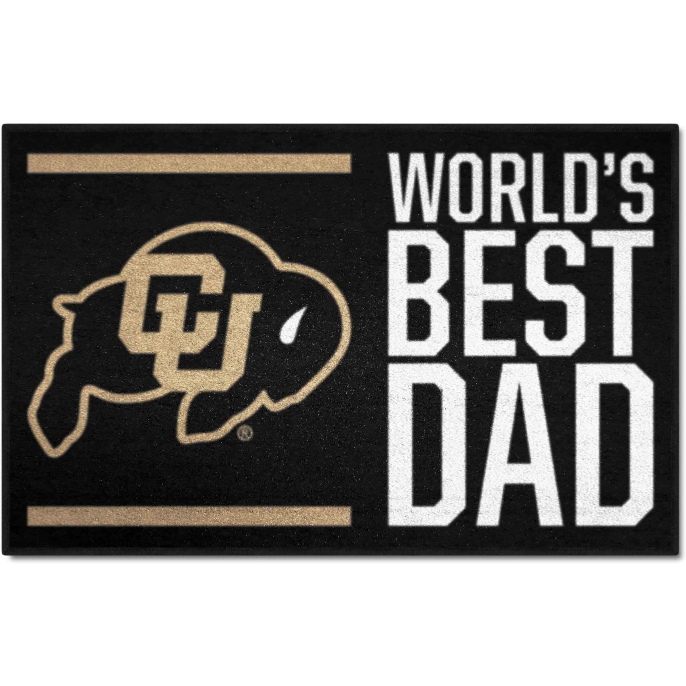 FANMATS 31227 University of Colorado Starter Mat Accent Rug - 19in. x 30in. | Sports Fan Home Decor Rug and Tailgating Mat World's Best Dad Starter Mat