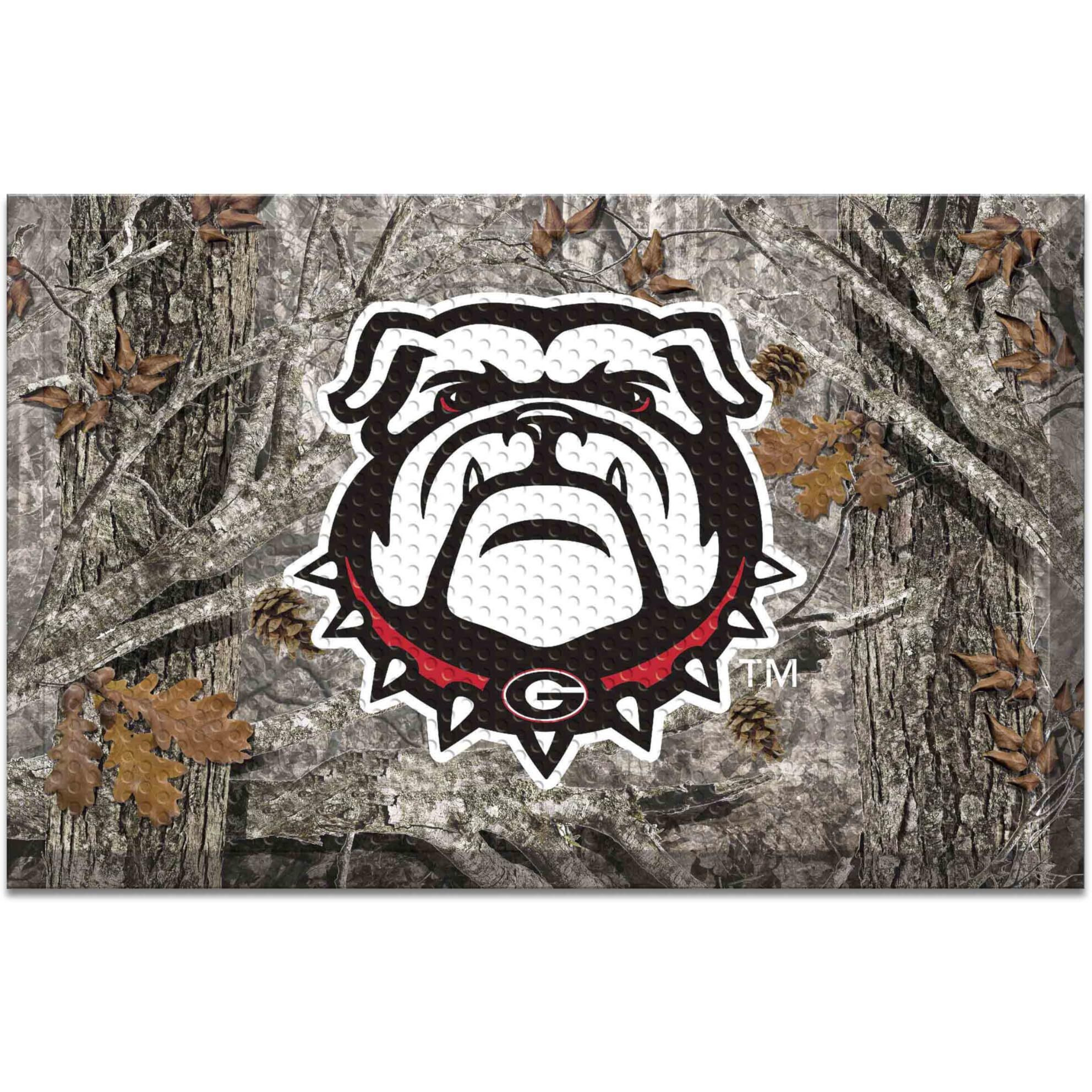 FANMATS 32981 Georgia Rubber Scraper Door Mat