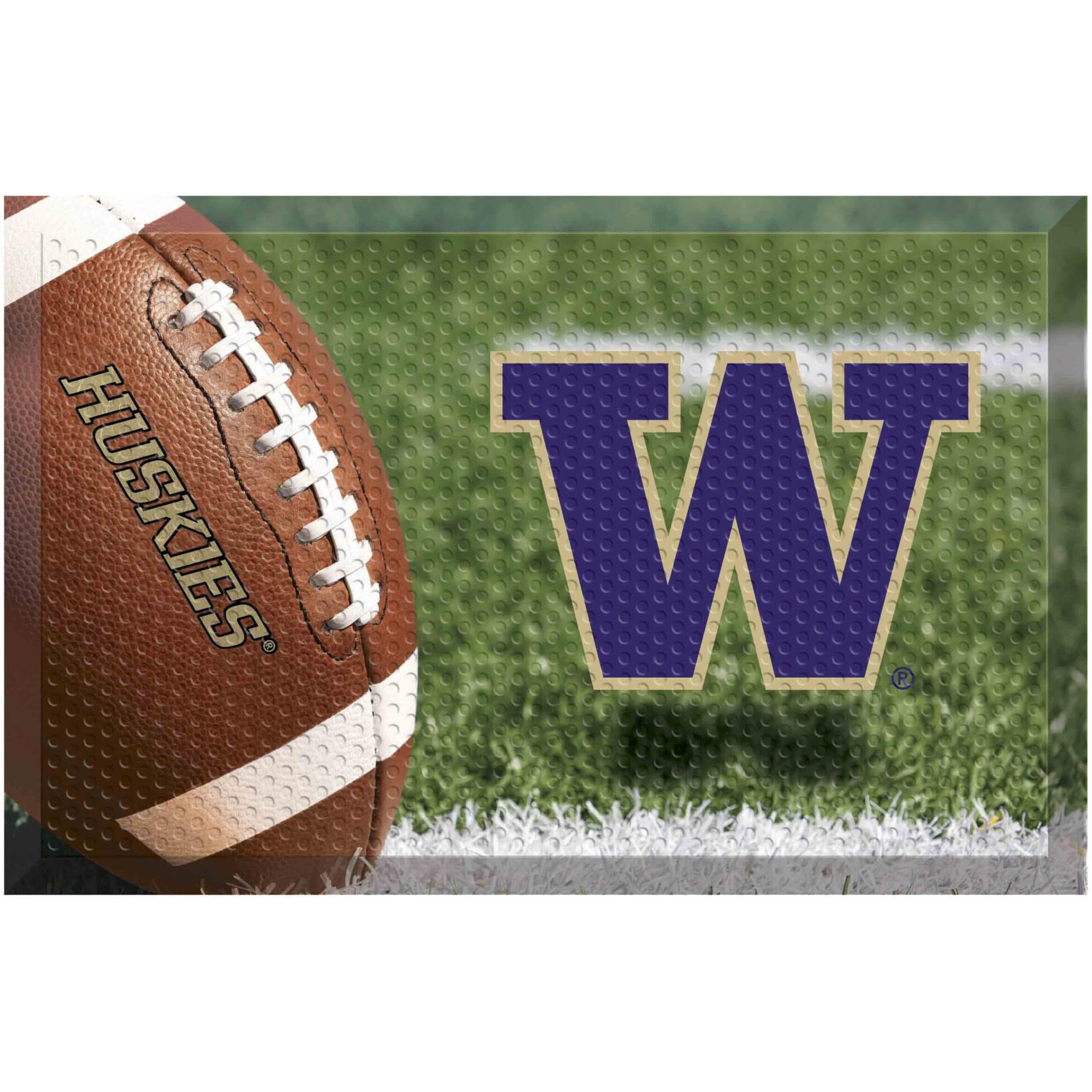 FANMATS 32872 Washington Rubber Scraper Door Mat