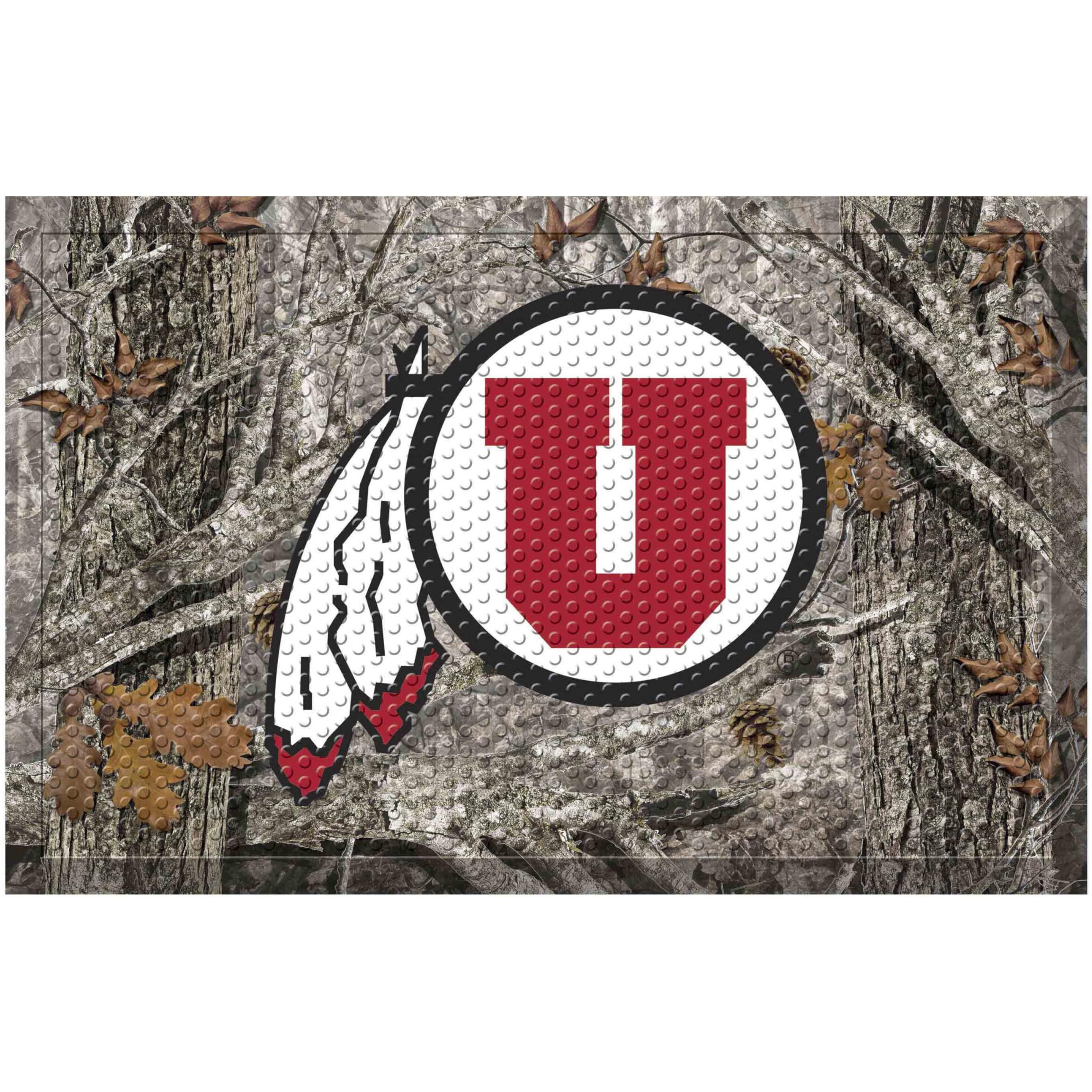 FANMATS 32885 Utah Rubber Scraper Door Mat