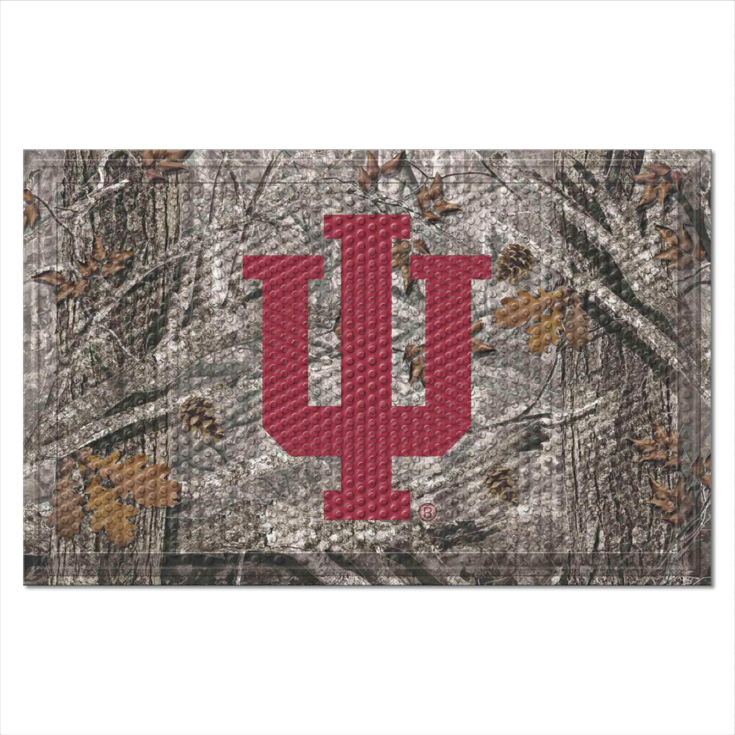 FANMATS 32871 Indiana Hooisers Rubber Scraper Door Mat