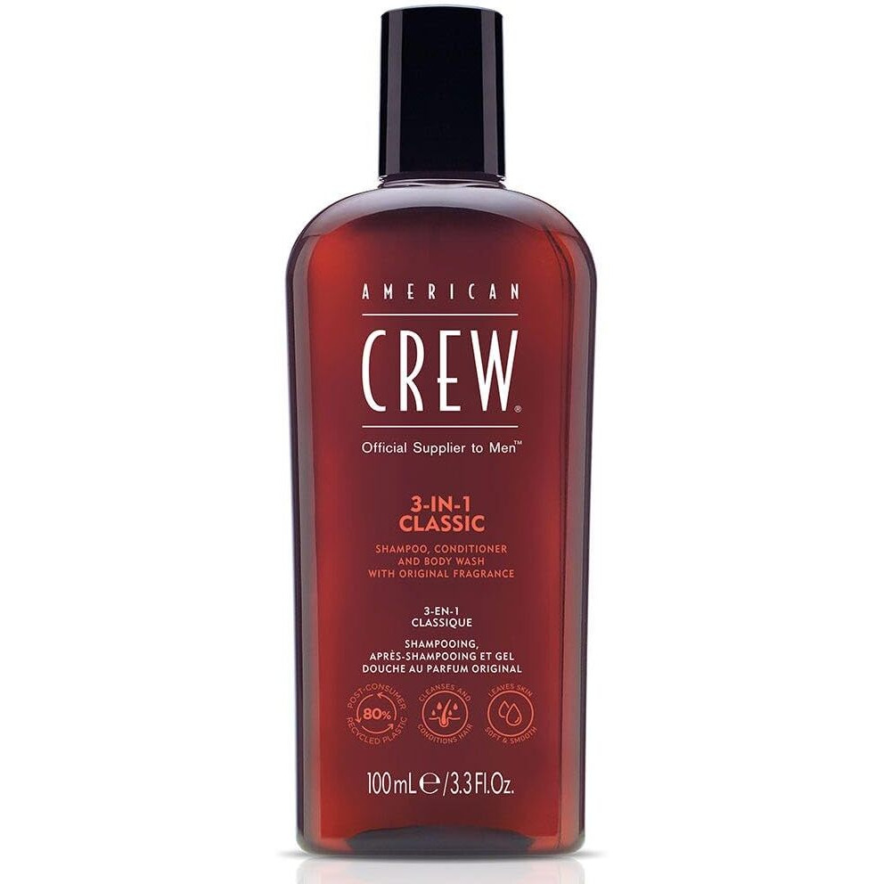 AMERICAN CREW 3 N 1 Shampoo, Conditioner and Body Wash 3.3 oz