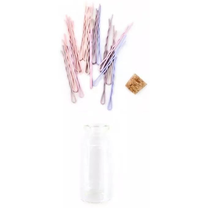 Glass Bottle of 18 Mini Sleek Bobbies