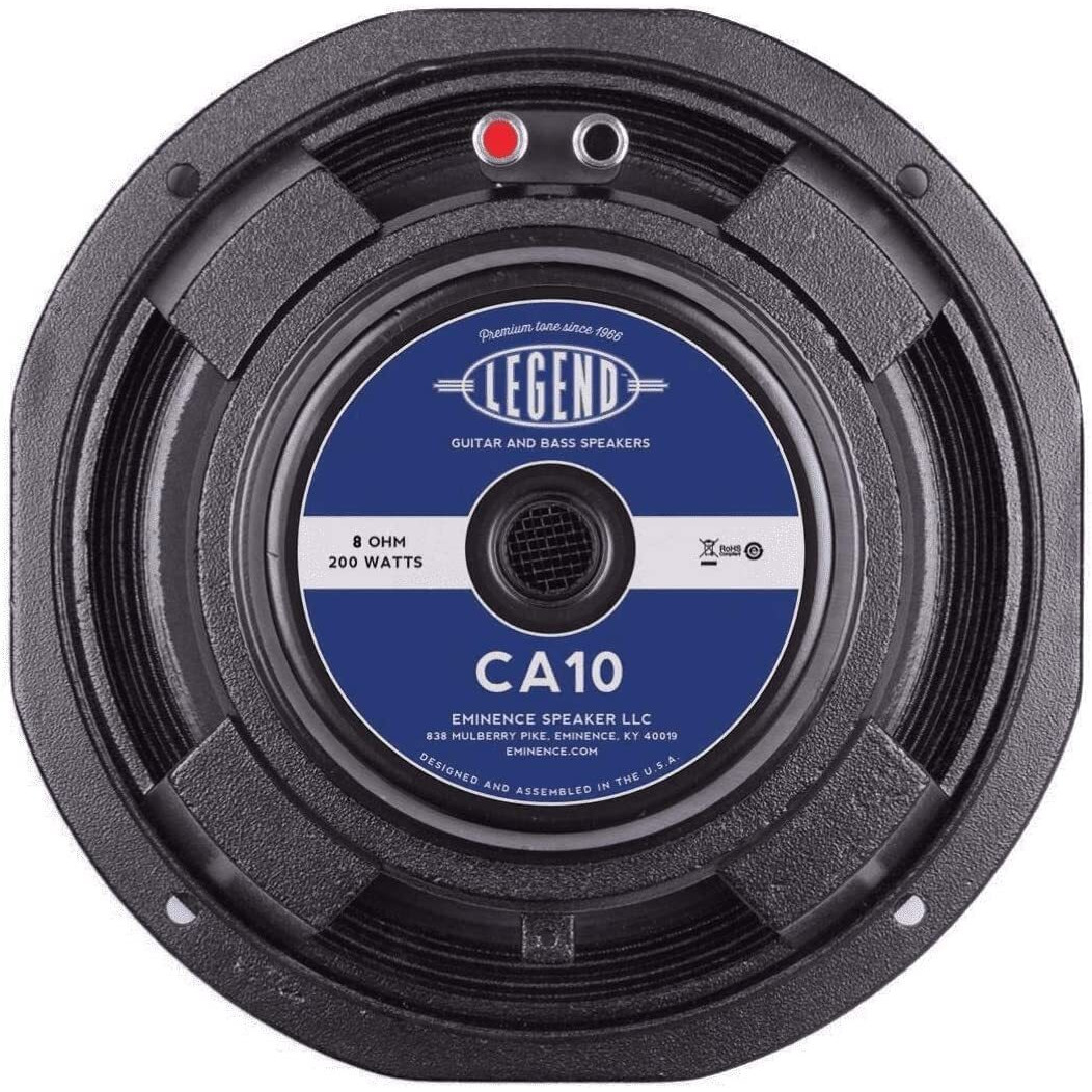 Eminence Legend CA10-8 10" Bass Guitar Speaker, 200 Watts at 8 Ohms, Black