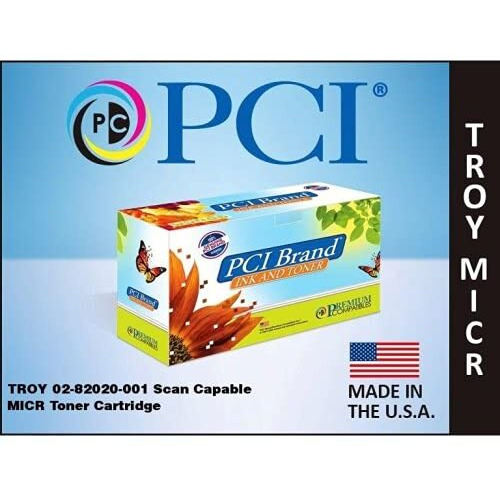 Premium Compatibles PCI Brand Remanufactured Toner Cartridge Replacement for Troy 02-82020-001 Scan Capable MICR Toner Cartridge 10.5K Yield
