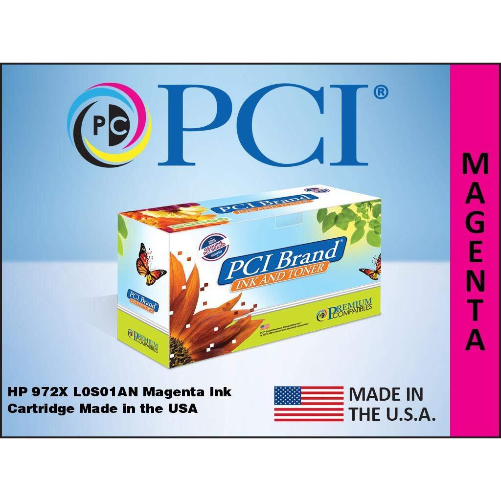 PCI Brand Remanufactured Ink Cartridge Replacement for HP 972X L0S01AN Magenta Ink Cartridge 7K Yield