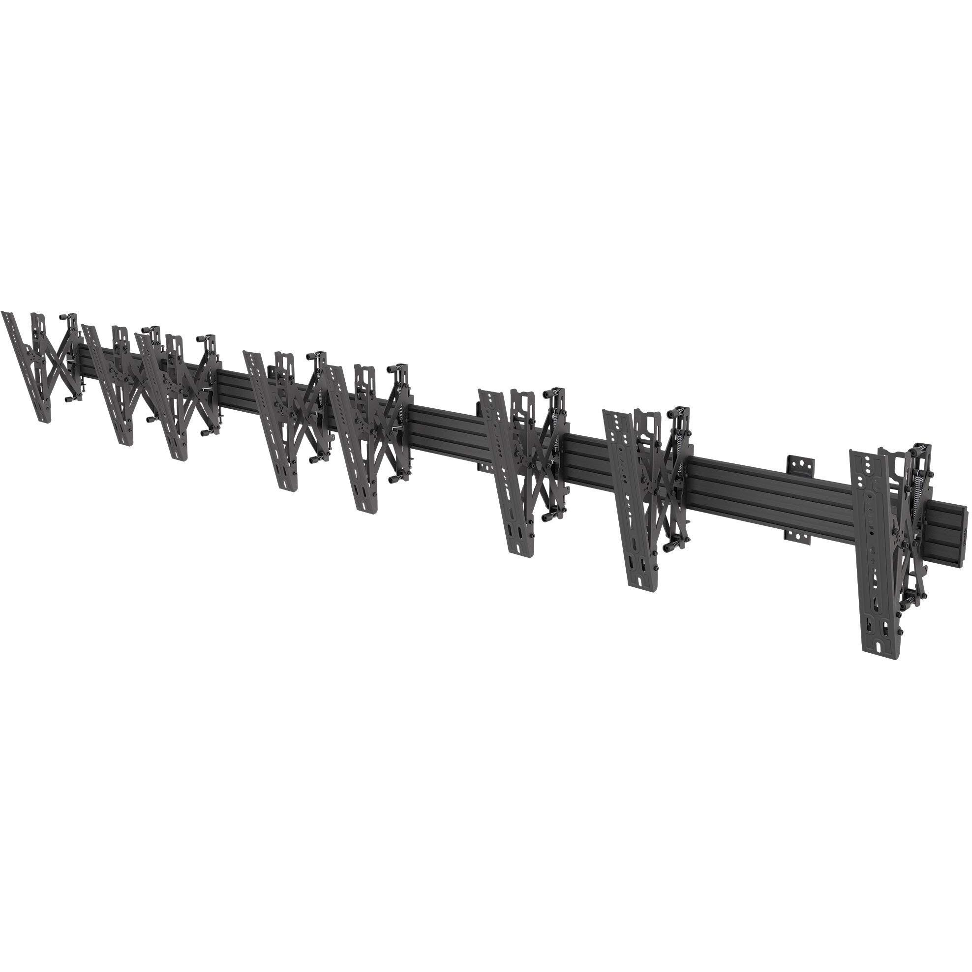 Kanto MBW41PT Digital Signage Menu Board Wall Mount System with Pop-Out and Tilting Arms for 40-Inch to 60-Inch TVs | Precision Leveling for Perfect TV Alignment | 4 TVs | Black