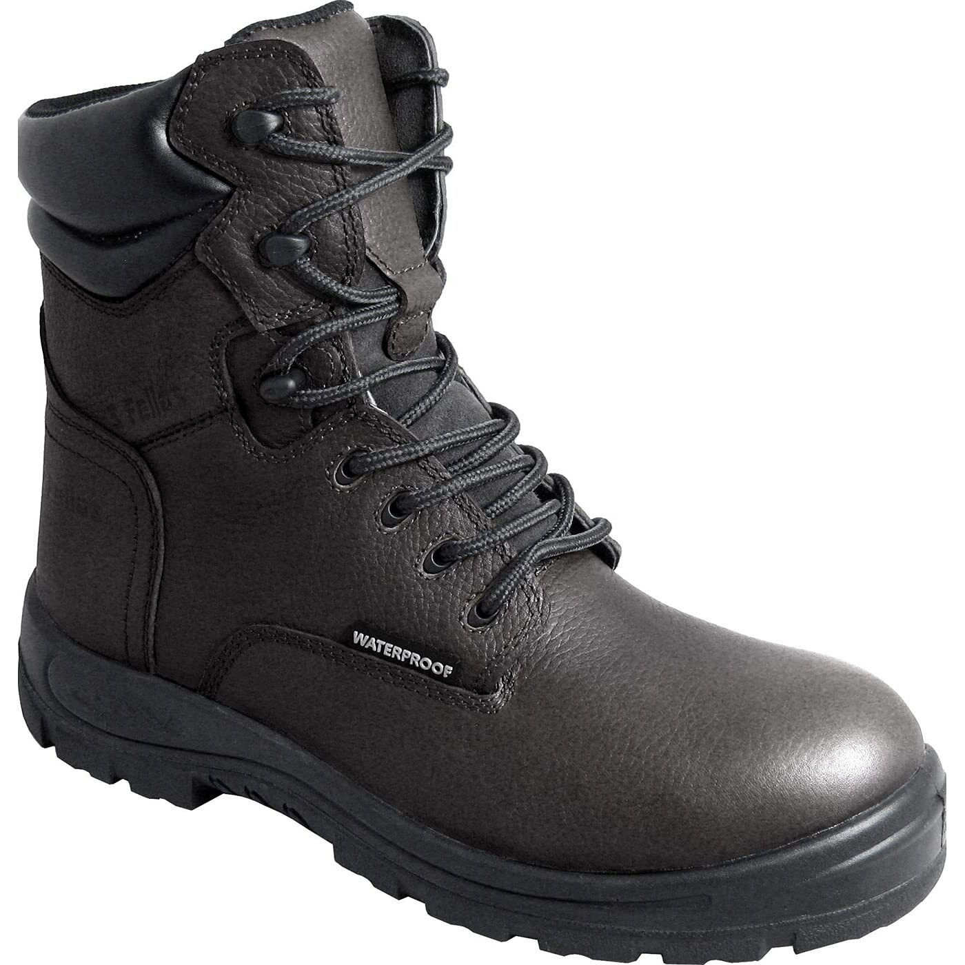 S Fellas by Genuine Grip 6080-7.5M Mens Poseidon 8 in. Comp Toe Work Boot44 Black - Size 7.5