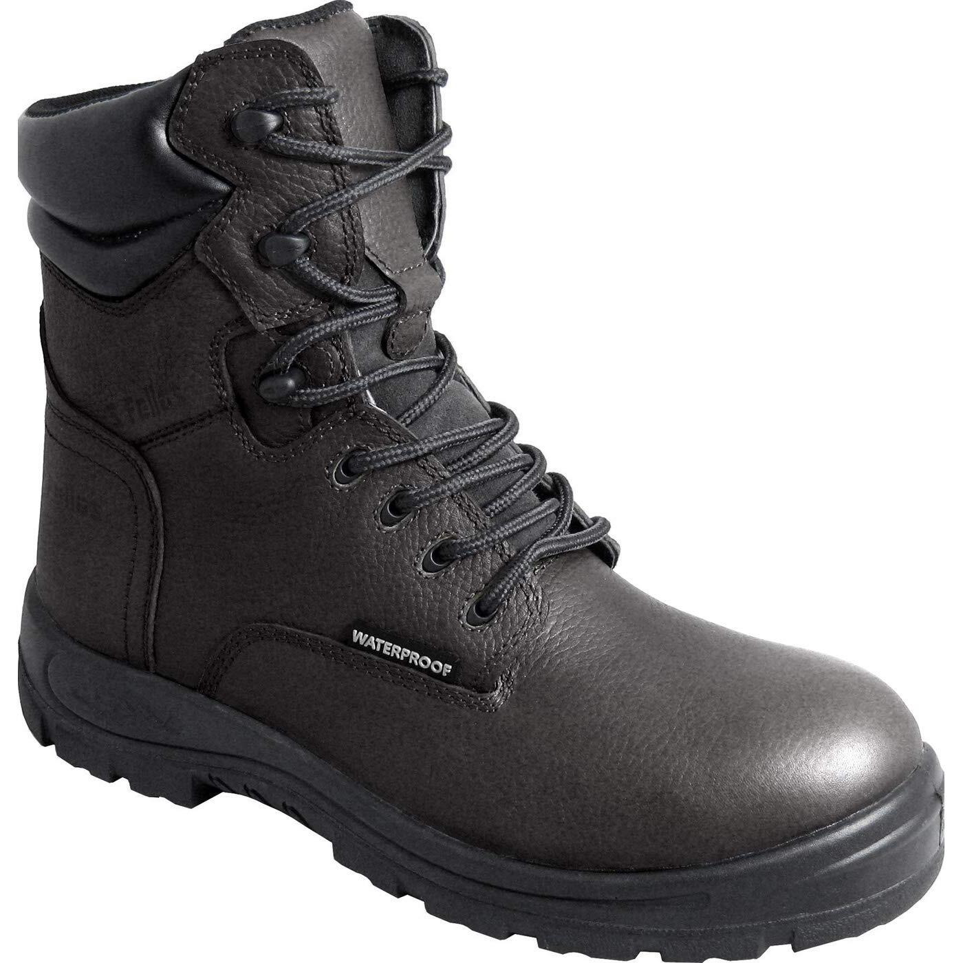 S Fellas by Genuine Grip 6080-10.5M Mens Poseidon 8 in. Comp Toe Work Boot44 Black - Size 10.5