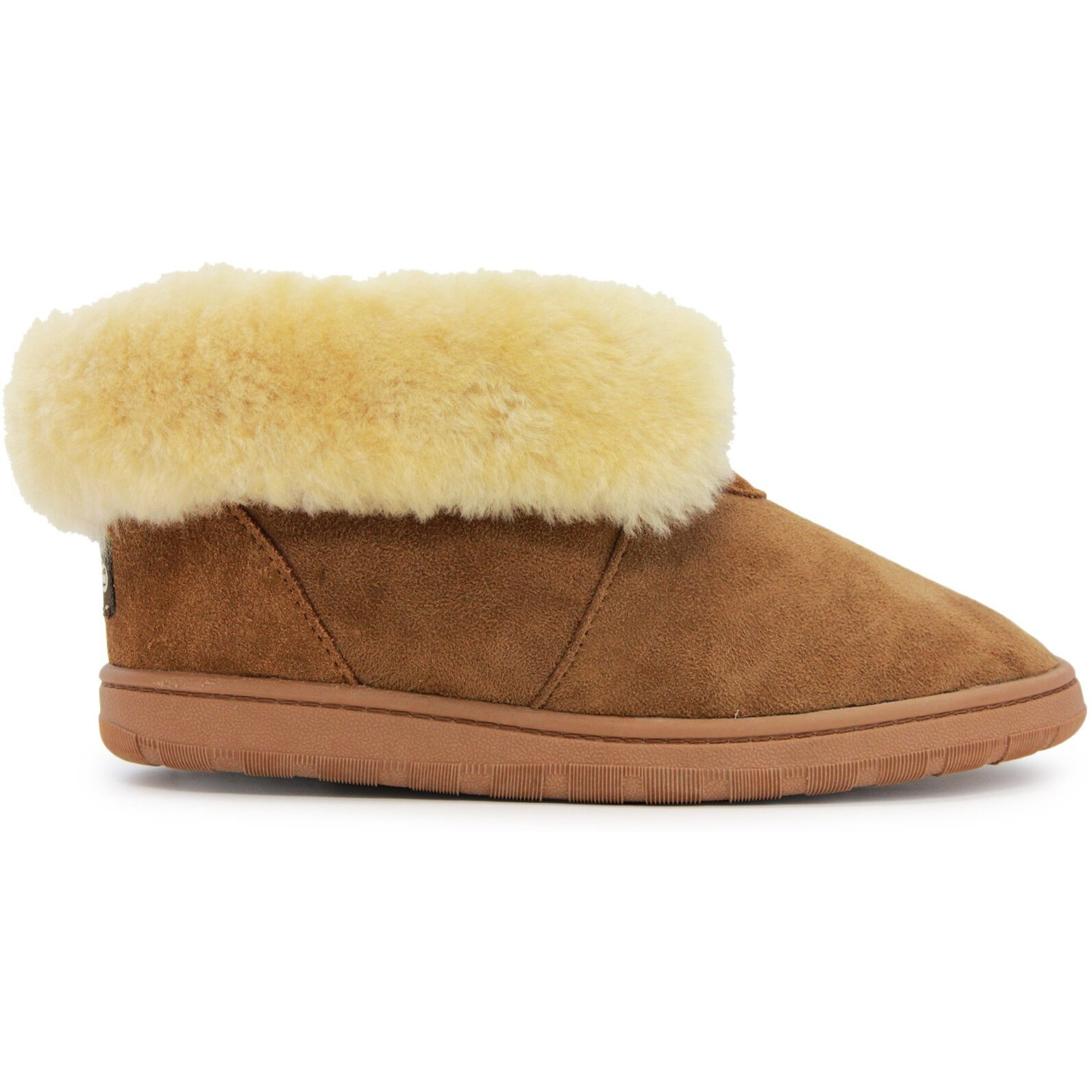 Lamo Women's Ladies Doubleface Bootie Fashion Boot, Chestnut, 7