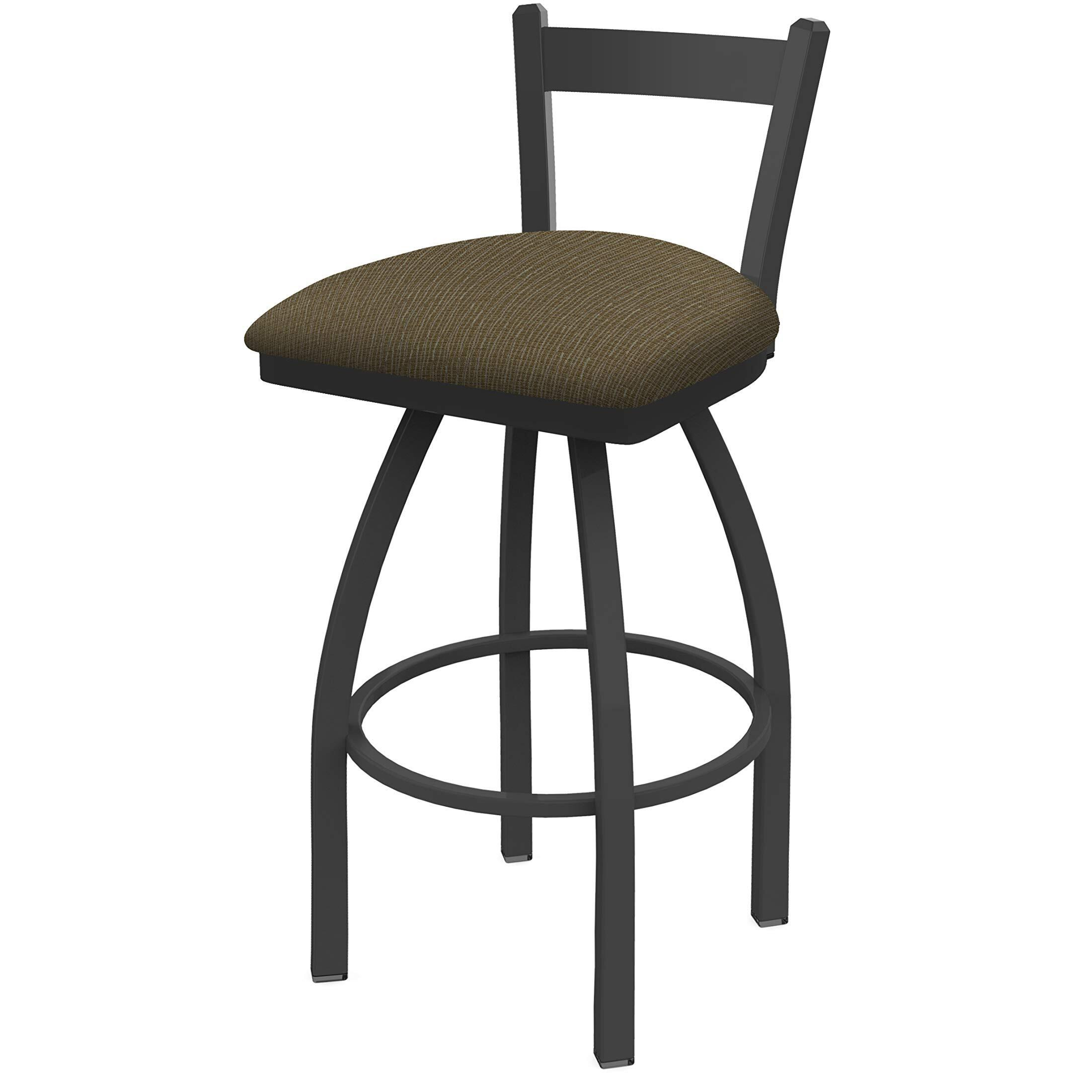 821 Catalina 25" Low Back Swivel Counter Stool with Pewter Finish and Graph Cork Seat