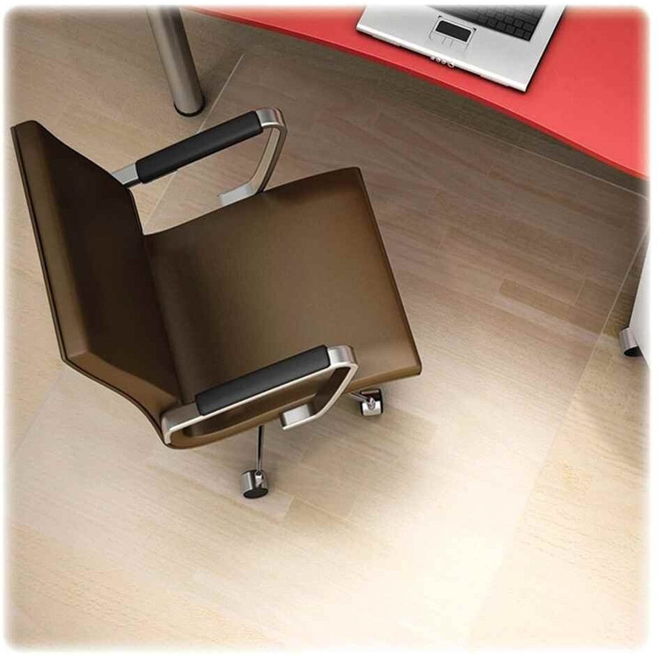 Deflect-O Corporation Chairmat, Pc, Rect, Straight Edge, N/Stud, 46ampquotX60ampquot, Clear