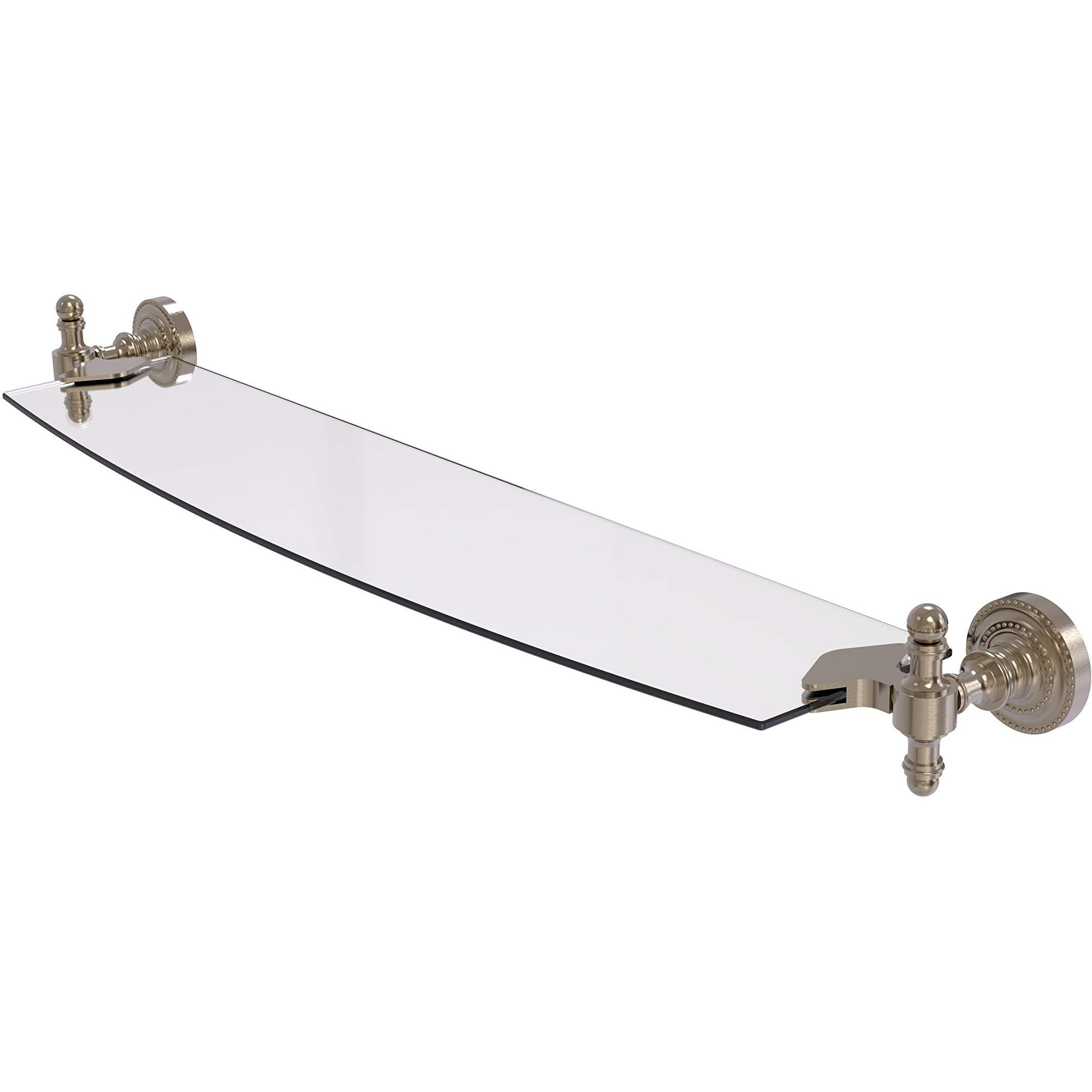 Allied Brass RD-33/24-PEW Rd 33 24 Retro Dot Inch Glass Shelf, 24 Inch, Antique Pewter