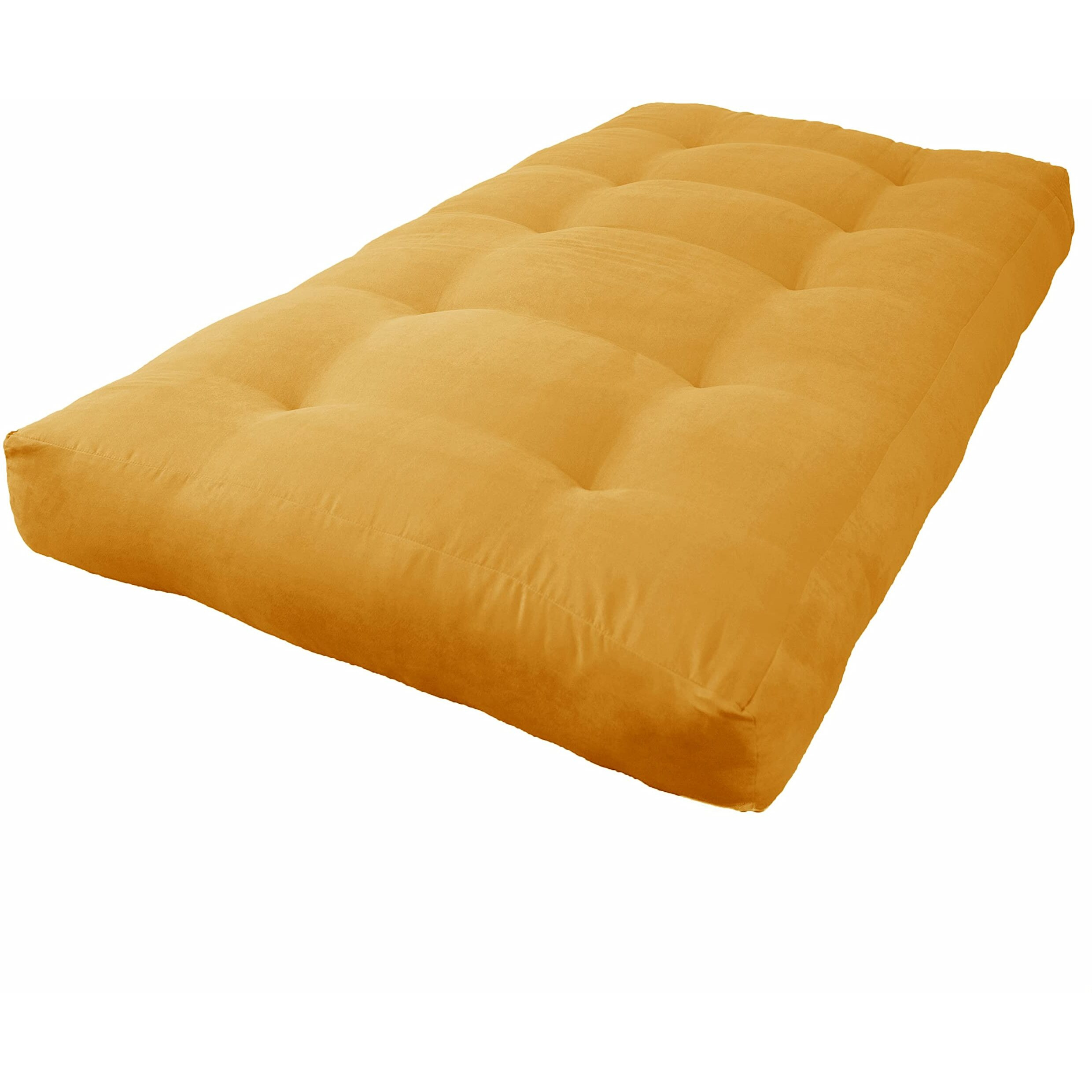 Blazing Needles Vitality 7" Microsuede Futon Mattress, Twin, Lemon