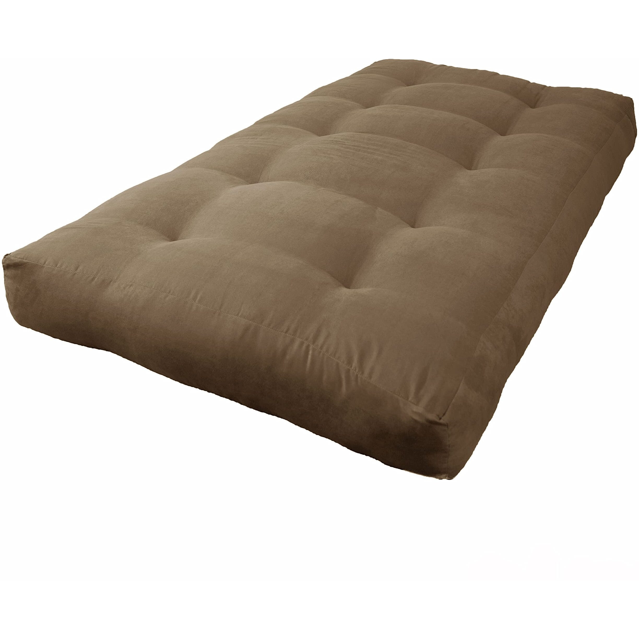 Blazing Needles Vitality 7" Microsuede Futon Mattress, Twin, Java