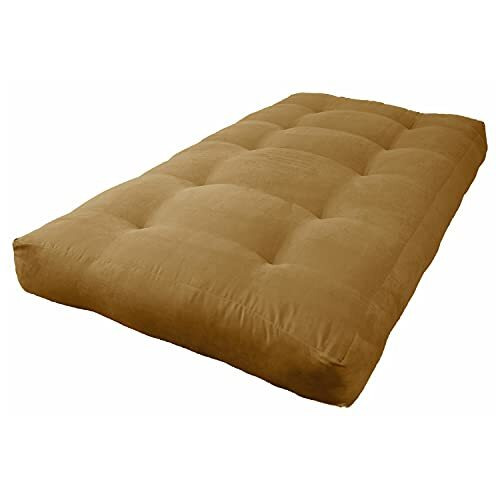 Blazing Needles Vitality 8" Microsuede Futon Mattress, Twin, Camel