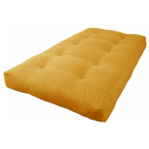 Blazing Needles Vitality 8" Microsuede Futon Mattress, Twin, Lemon