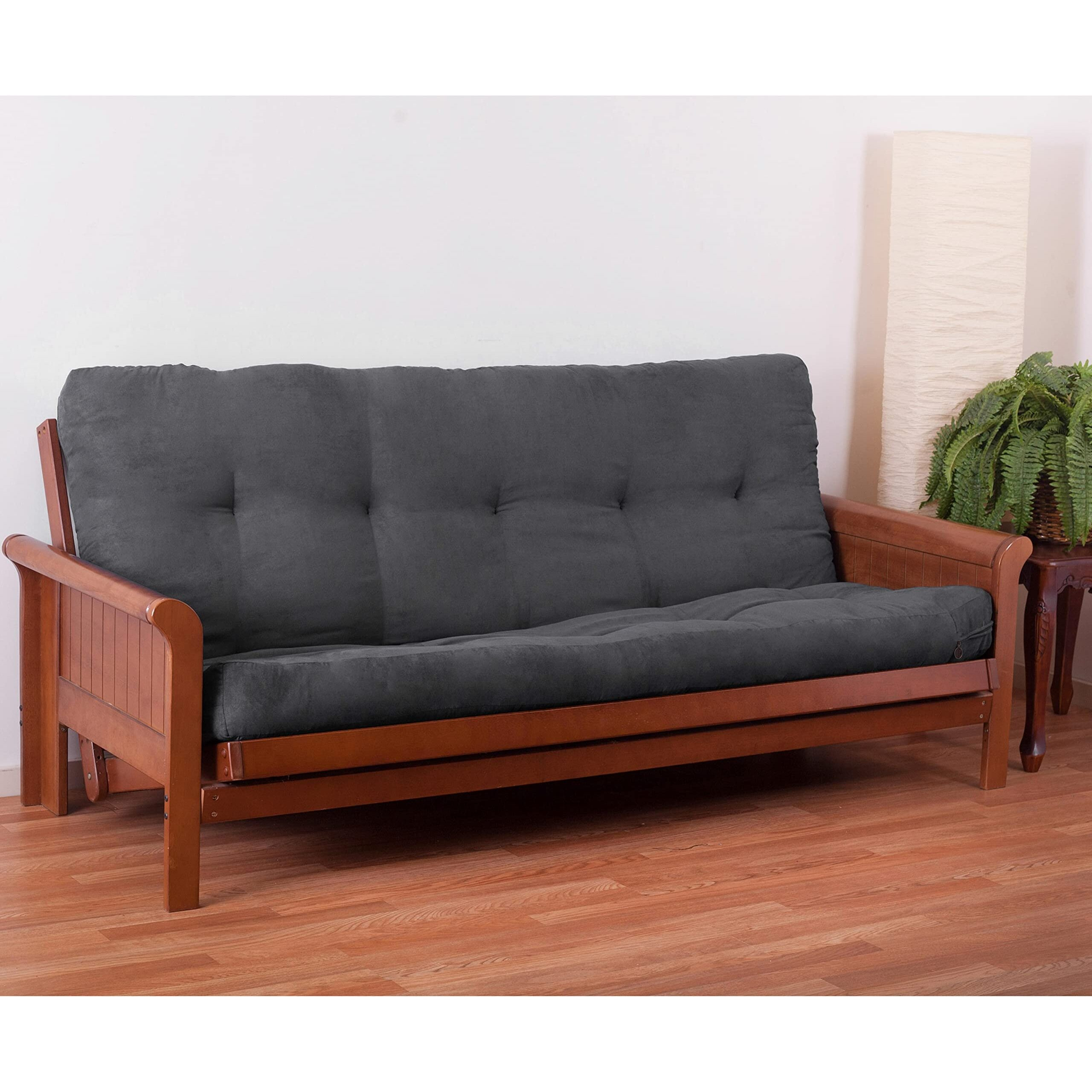 Blazing Needles Vitality 5" Microsuede Futon Mattress, Full, Steel Grey