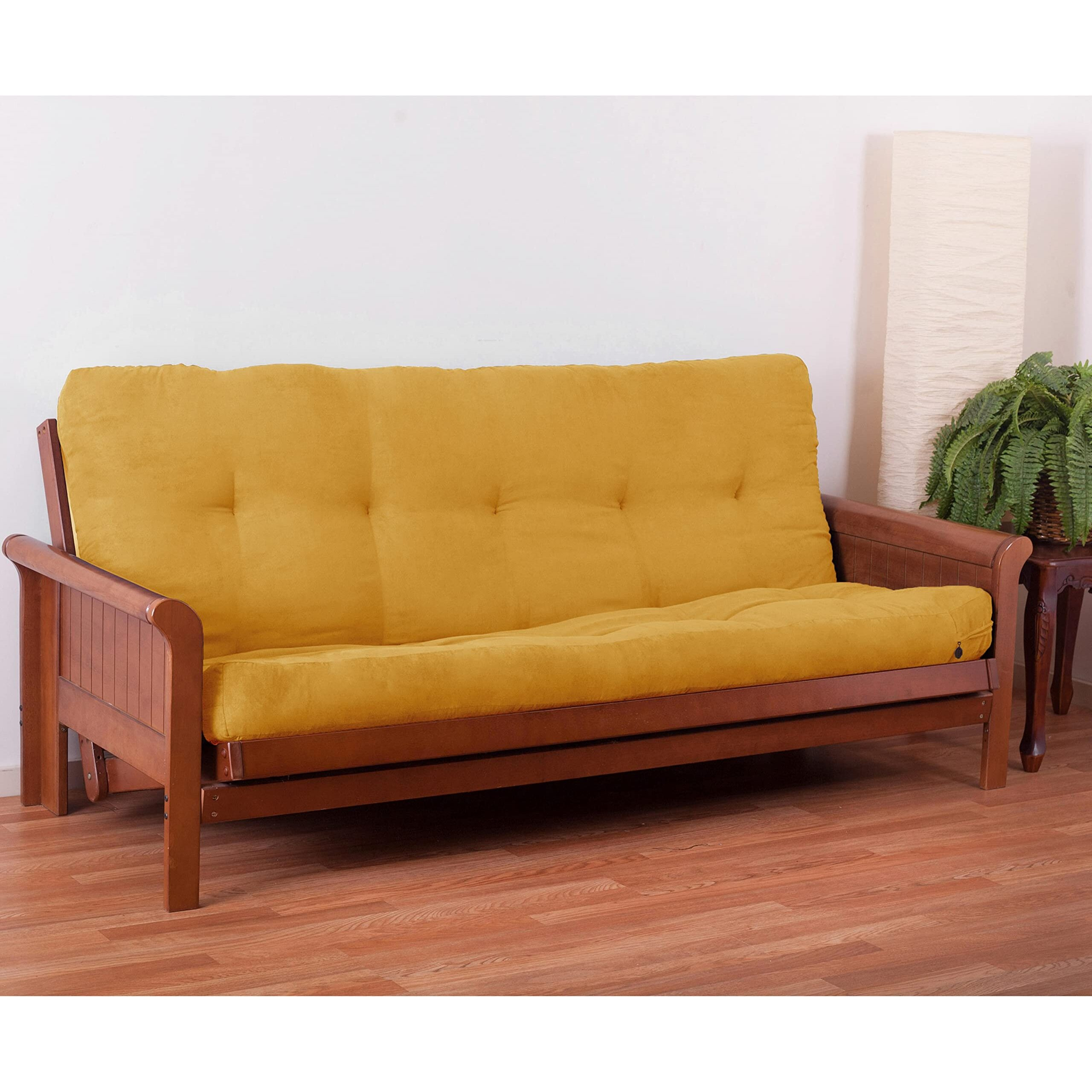 Blazing Needles Vitality 6" Microsuede Futon Mattress, Full, Lemon