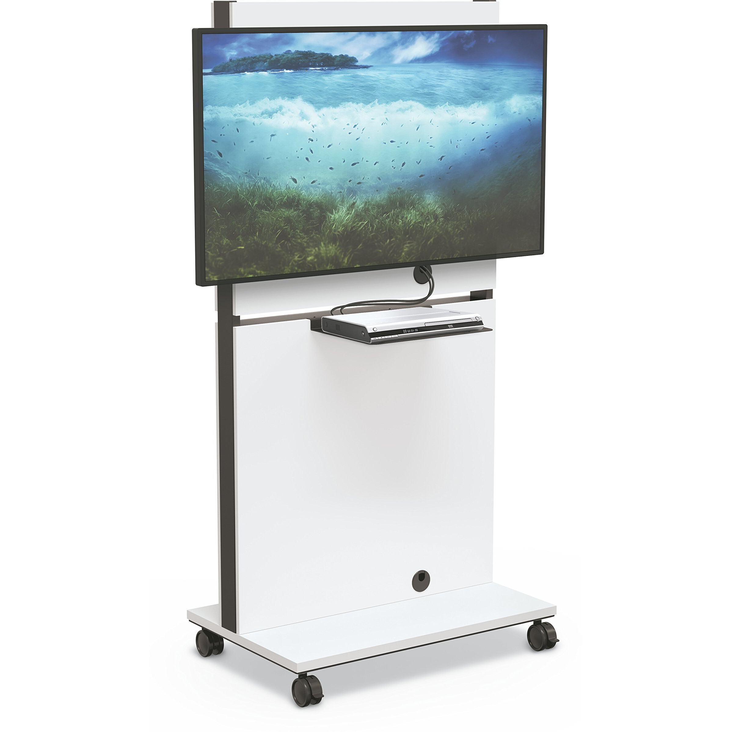 Balt Media Space Mobile Flat Panel TV Cart, White, 70&quotH x 34.1&quotW x 21.8&quotd