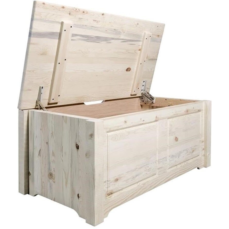 Montana Woodworks Homestead Collection Small Blanket Chest, Clear Lacquer Finish