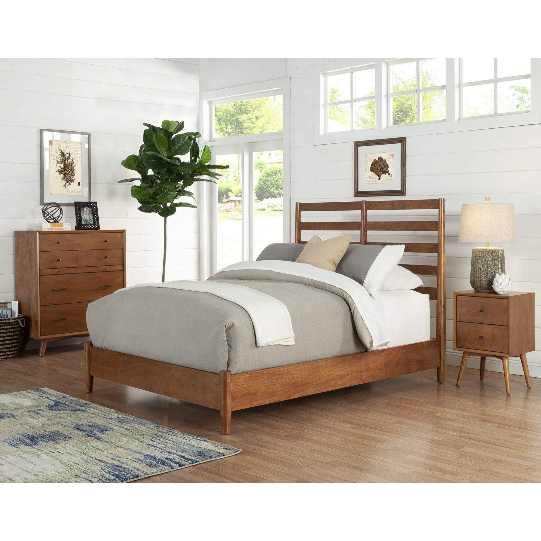 Alpine Furniture Flynn Platform, Full, Brown