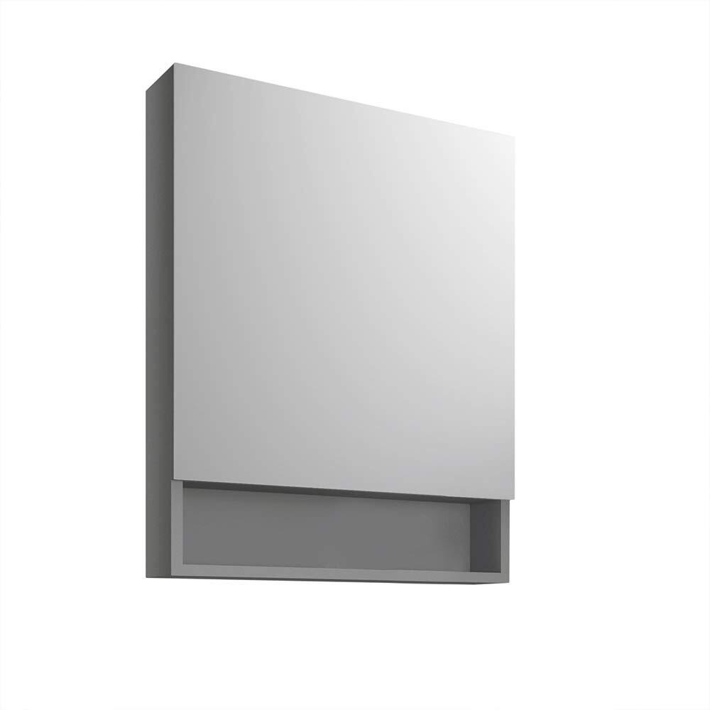 Fresca 24" Gray Bathroom Medicine Cabinet w/Small Bottom Shelf