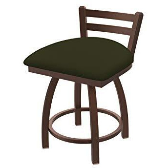 411 Jackie 18" Low Back Swivel Vanity Stool with Bronze Finish and Canter Pine Seat
